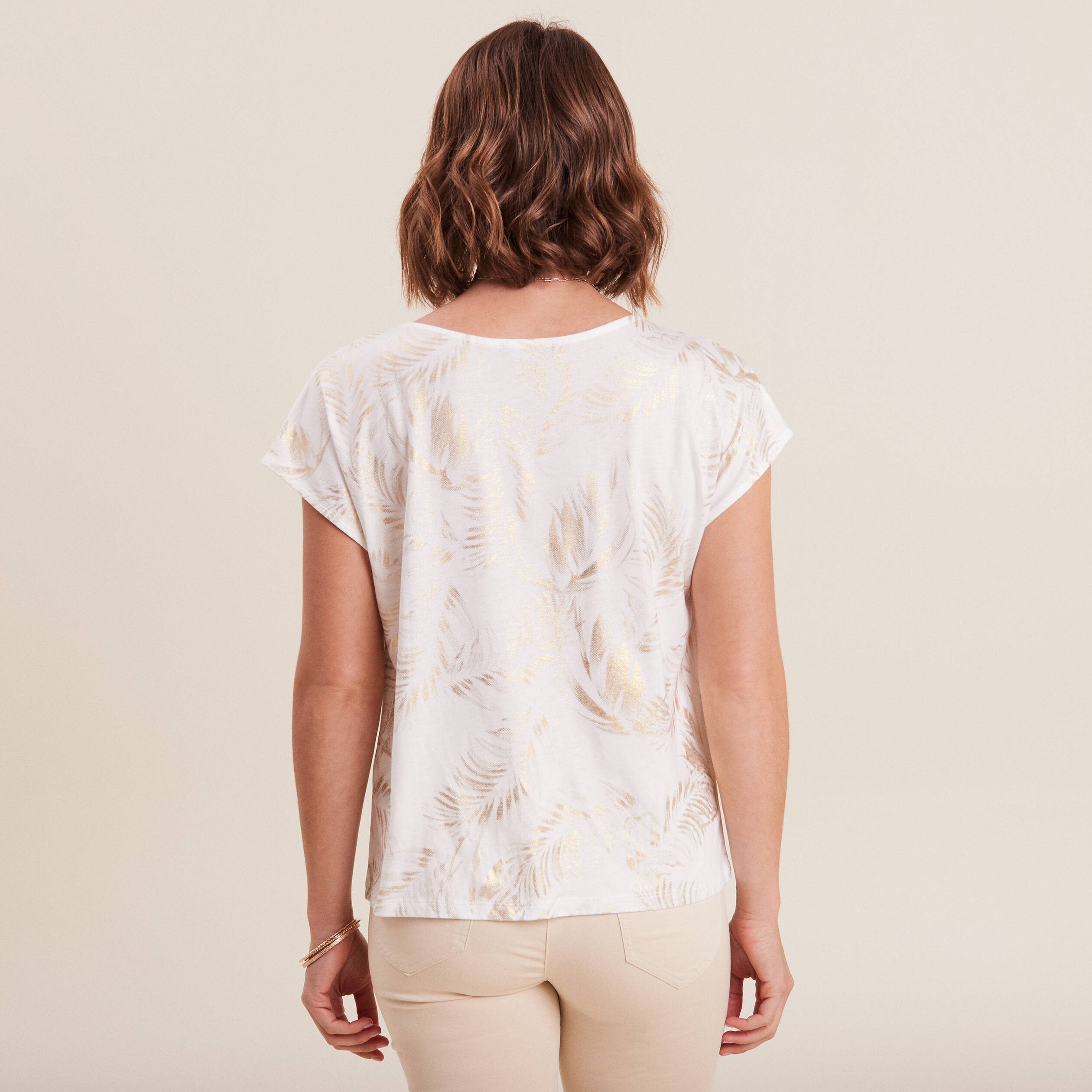 t shirt manches courtes blanc femme T-shirt manches courtes blanc femme