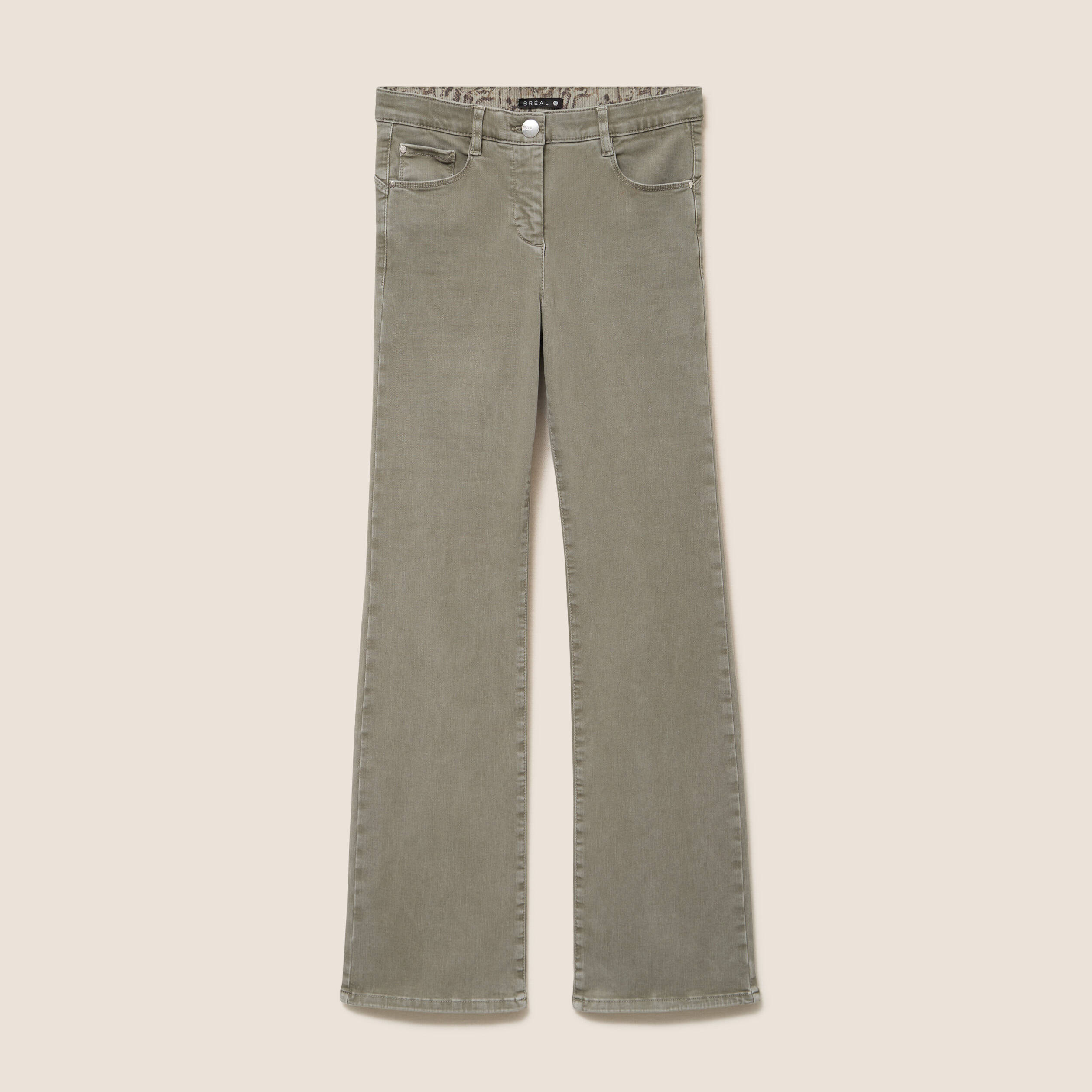 Jean magique L'Unique coupe bootcut vert kaki femme