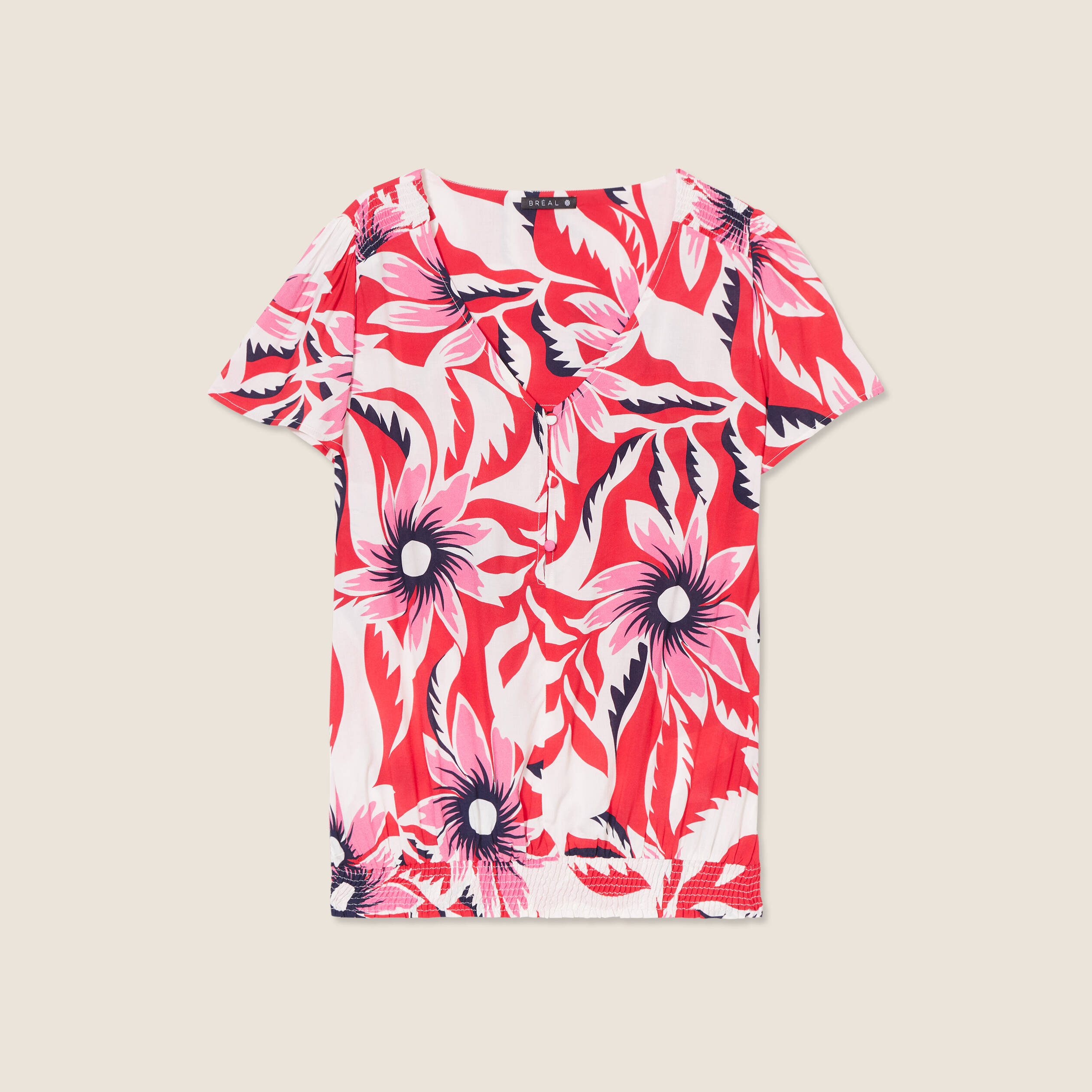 blouse manches courtes rouge femme Blouse manches courtes rouge femme