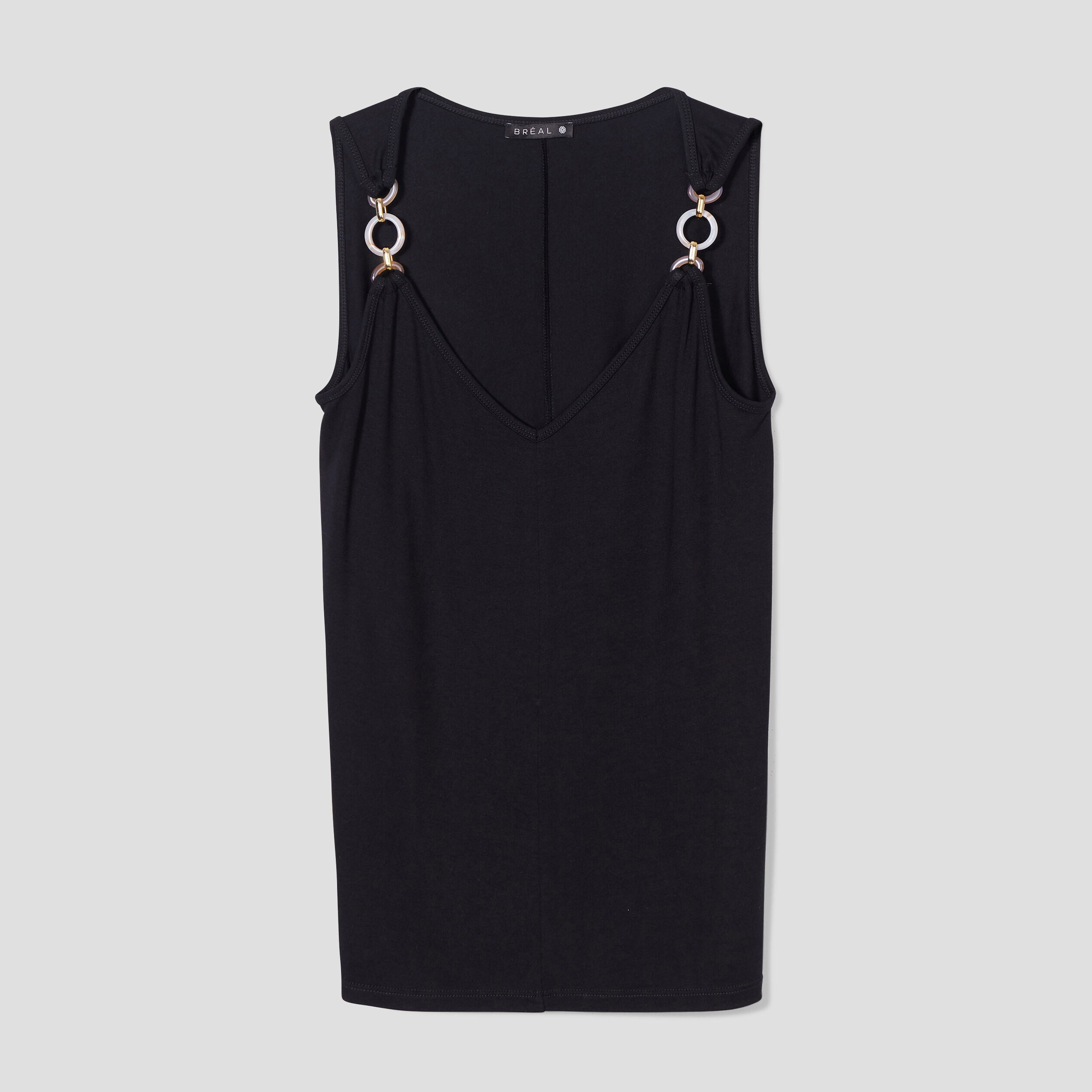 debardeur bretelles larges noir femme Débardeur bretelles larges noir femme