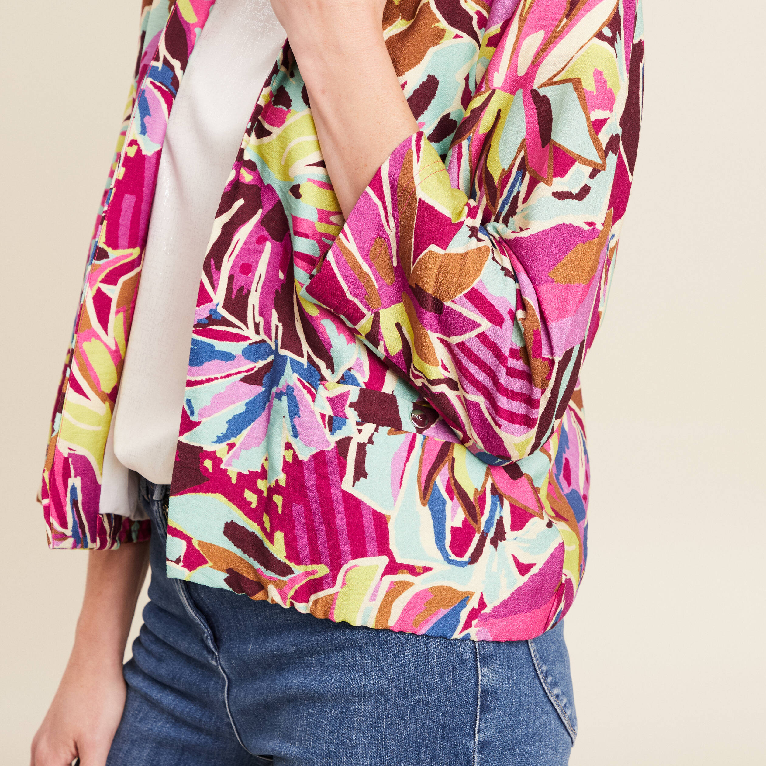 veste courte bas resserre doublee mauve femme veste courte bas resserré doublée mauve femme
