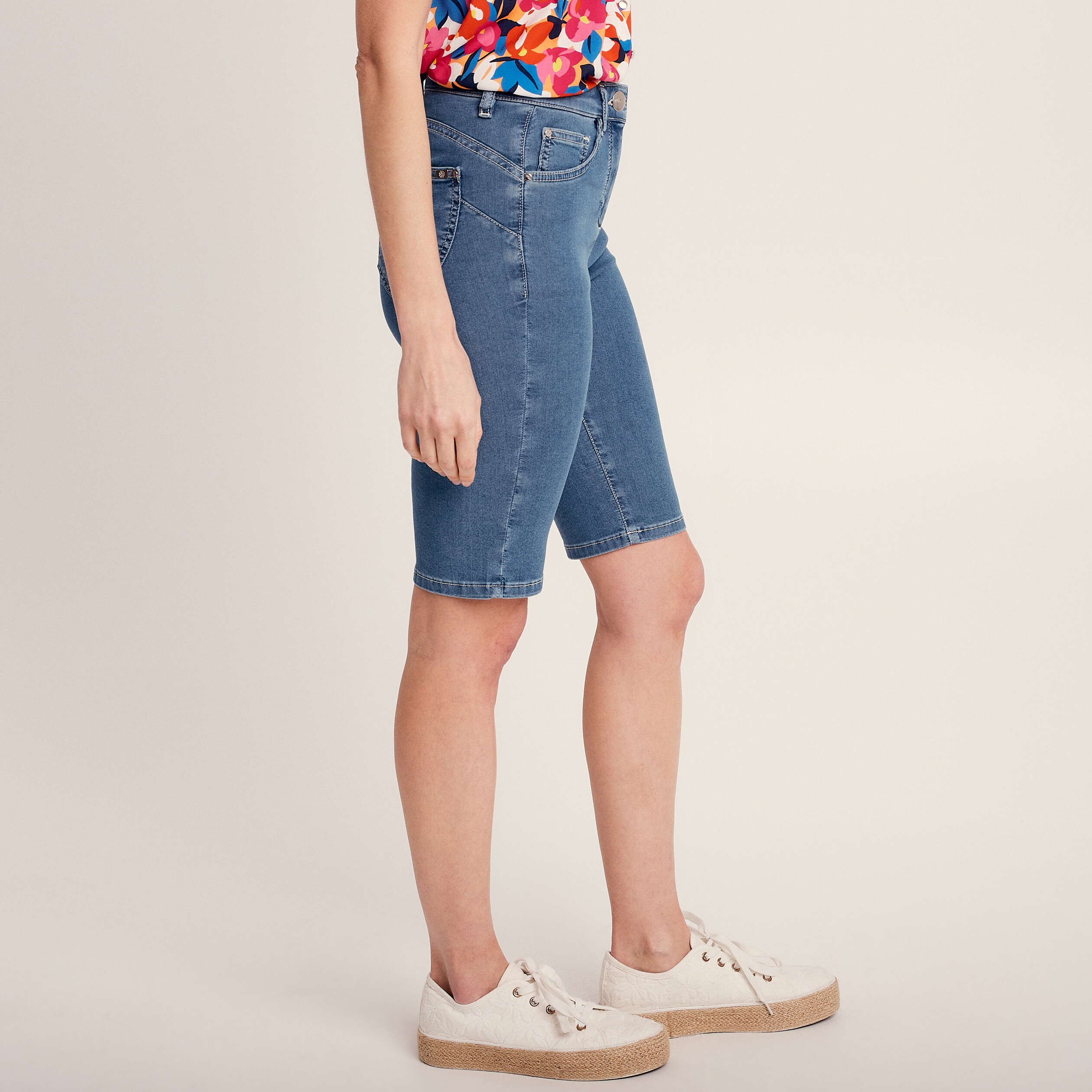 Bermuda magique le Léger denim bleach femme