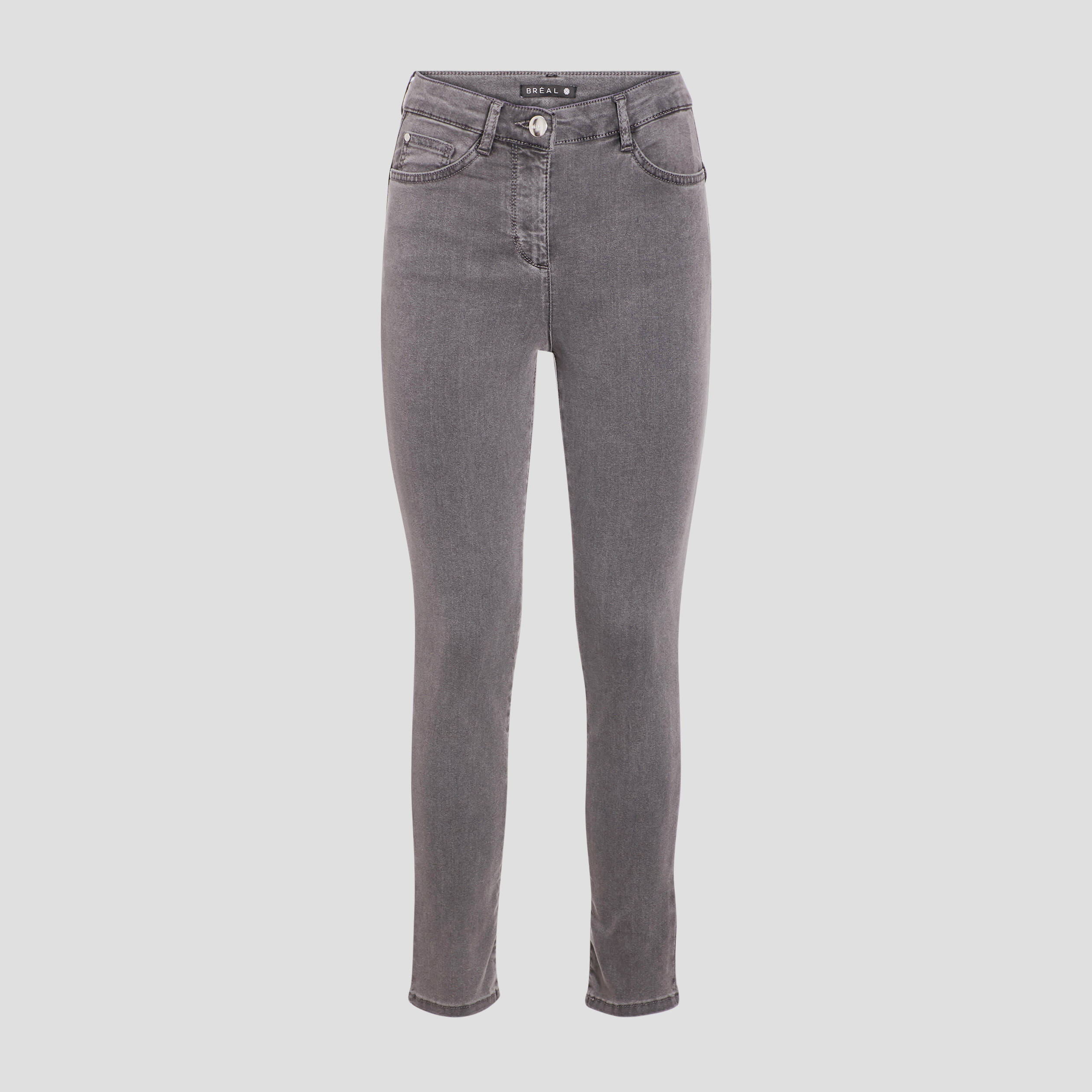 jeans leger taille standard 78eme denim gris femme Jeans léger taille standard 7/8ème denim gris femme