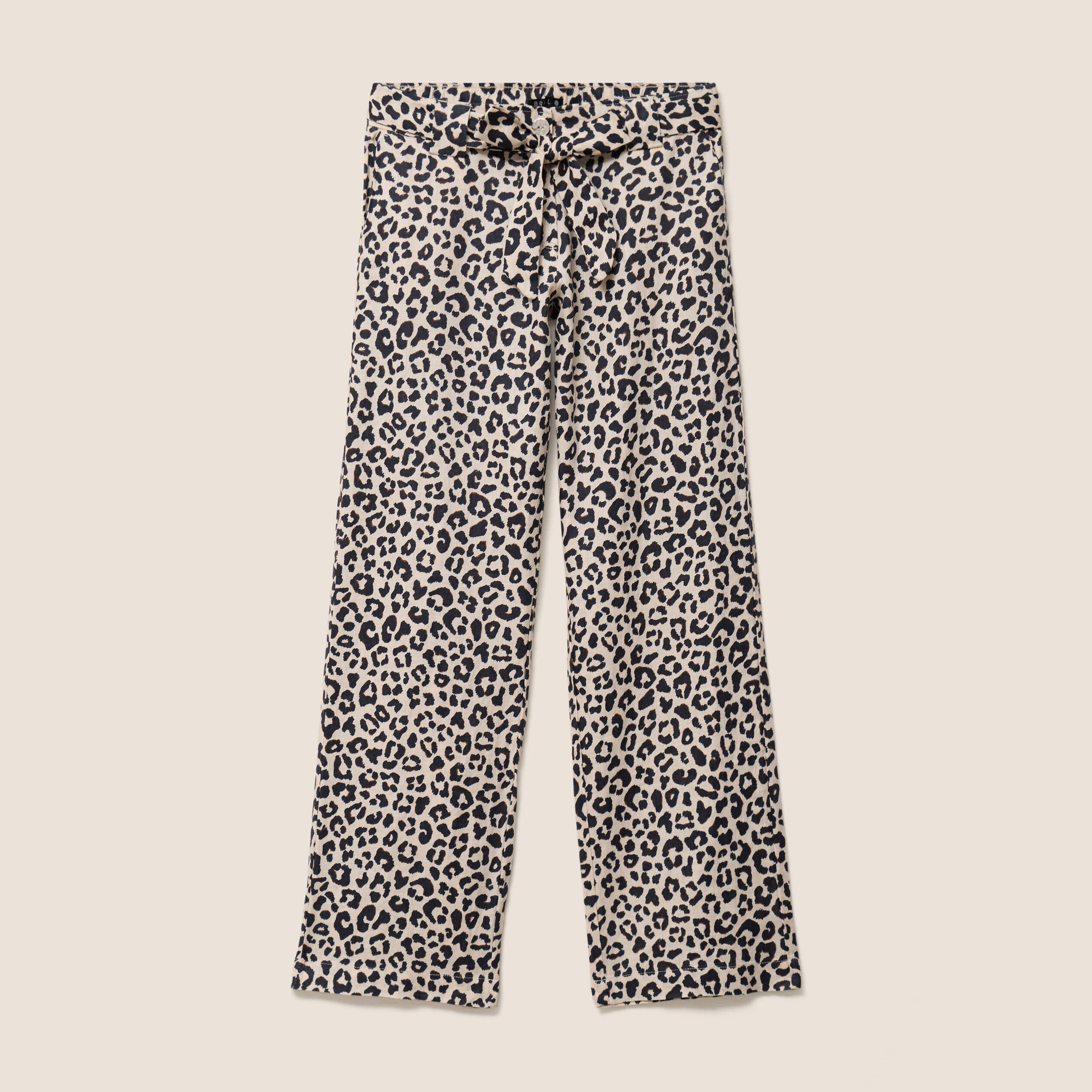 Pantalon large taille standard sable femme