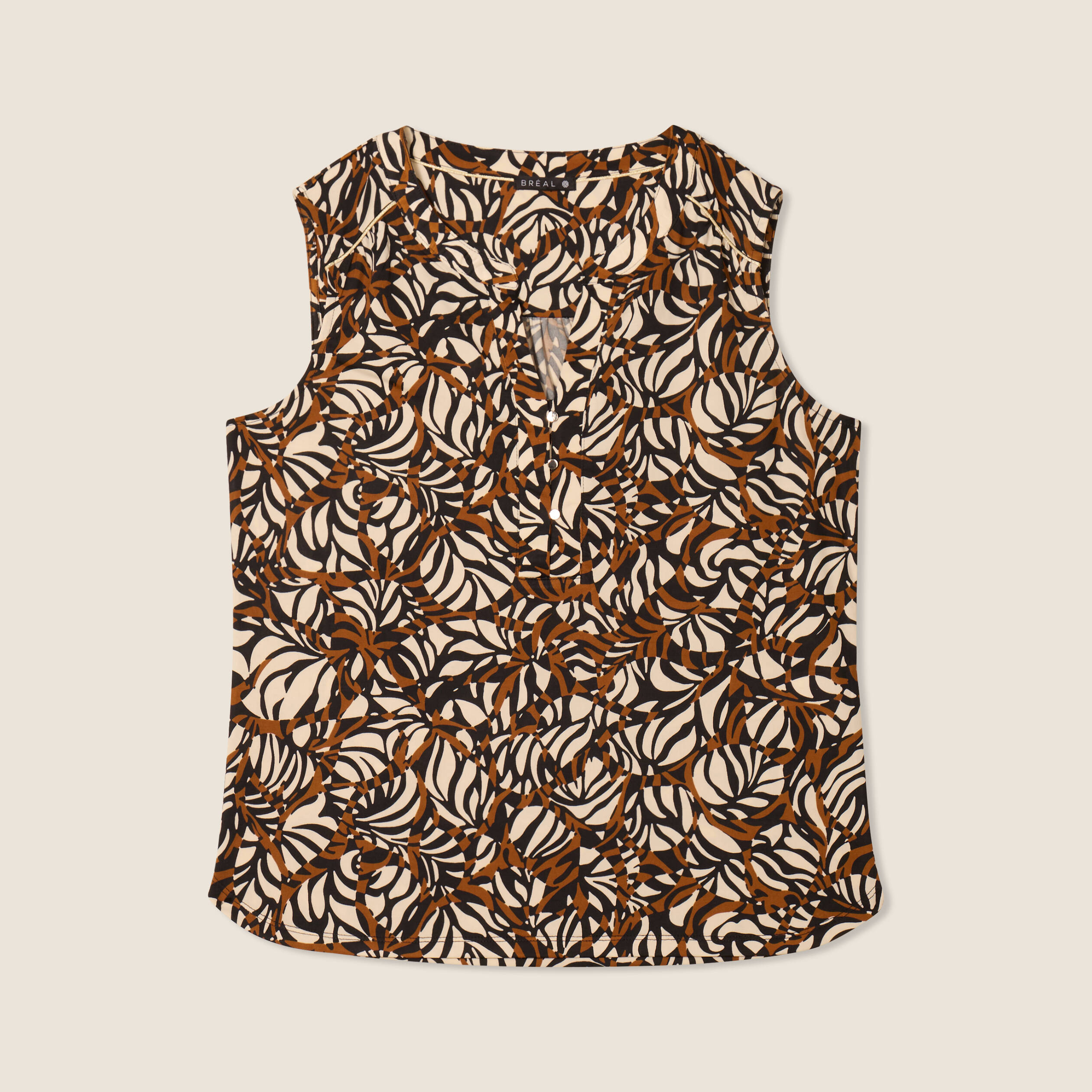 debardeur sans manches marron femme Débardeur sans manches marron femme