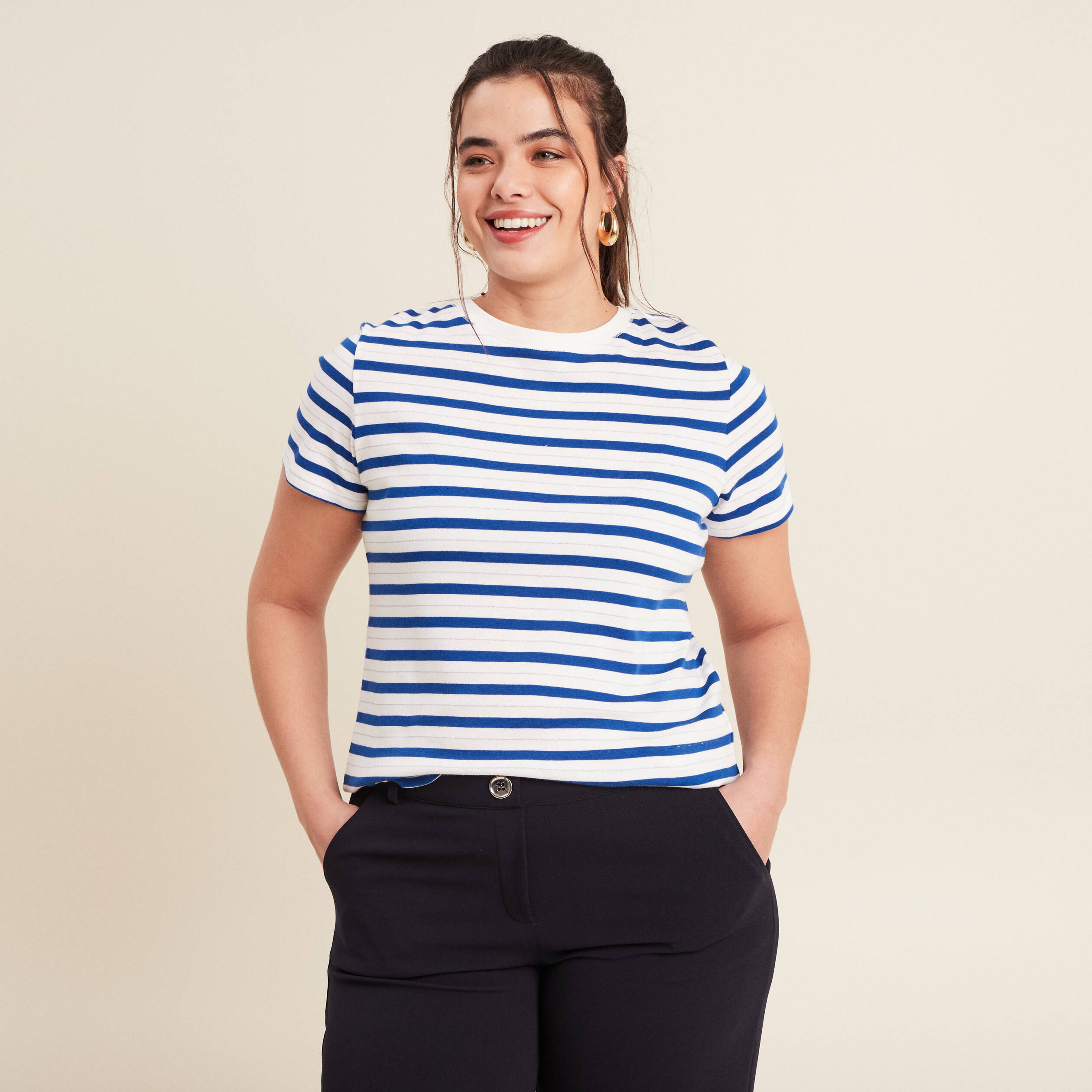 t shirt manches courtes bleu femme T-shirt manches courtes bleu femme