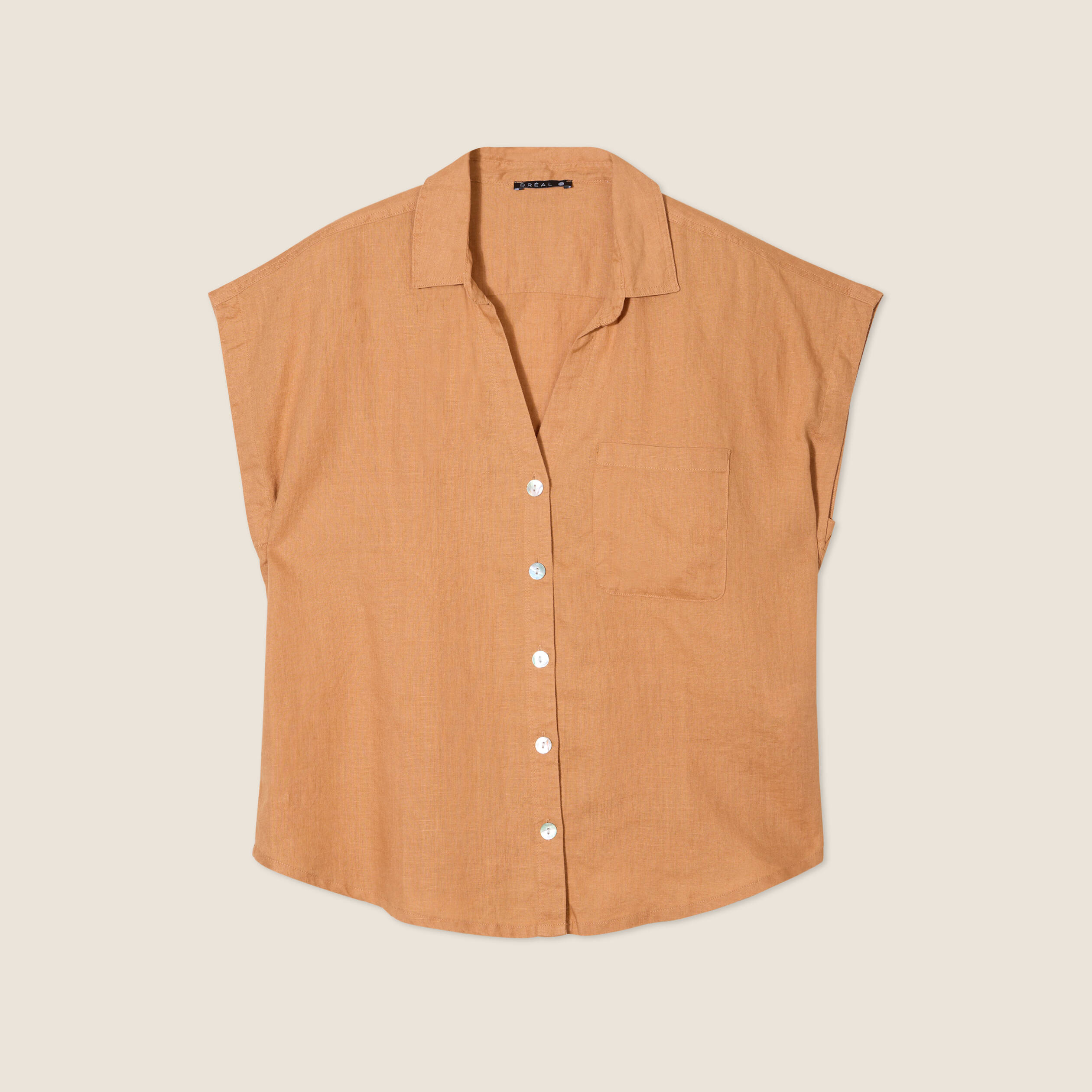 chemise sans manches beige femme Chemise sans manches beige femme