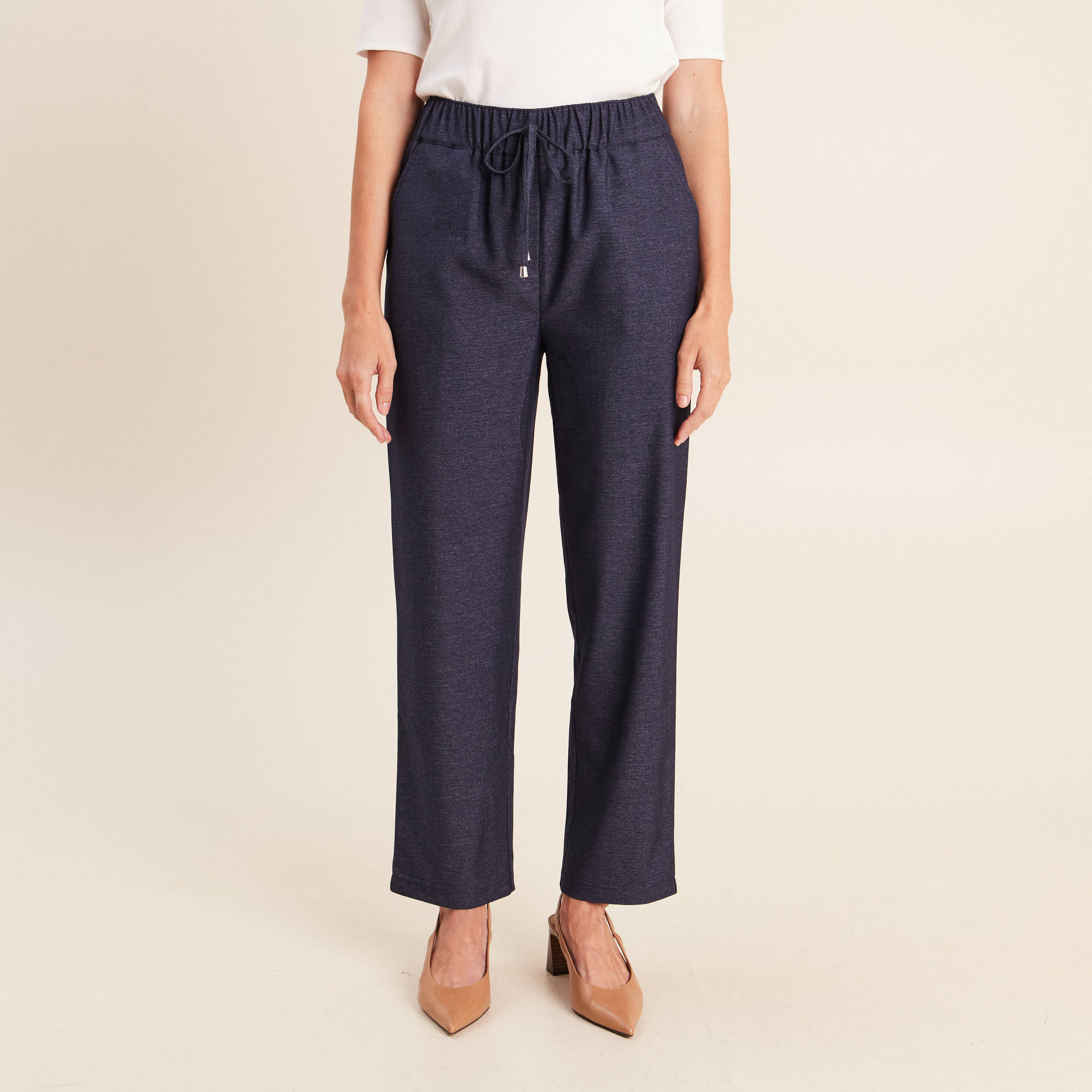 Jean boyfriend 7/8&egrave;me fluide denim brut femme