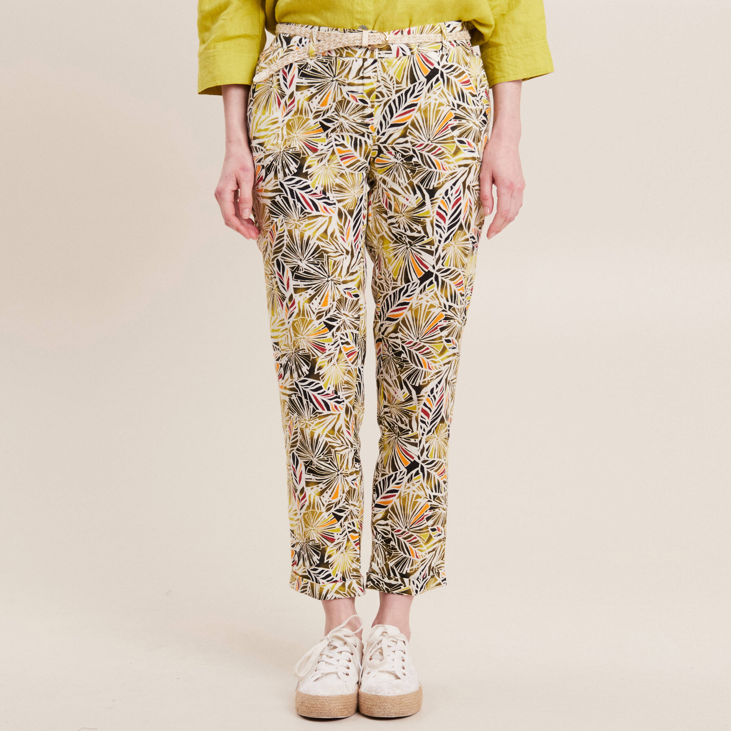 pantalon a ceinture vert femme Pantalon à ceinture vert femme