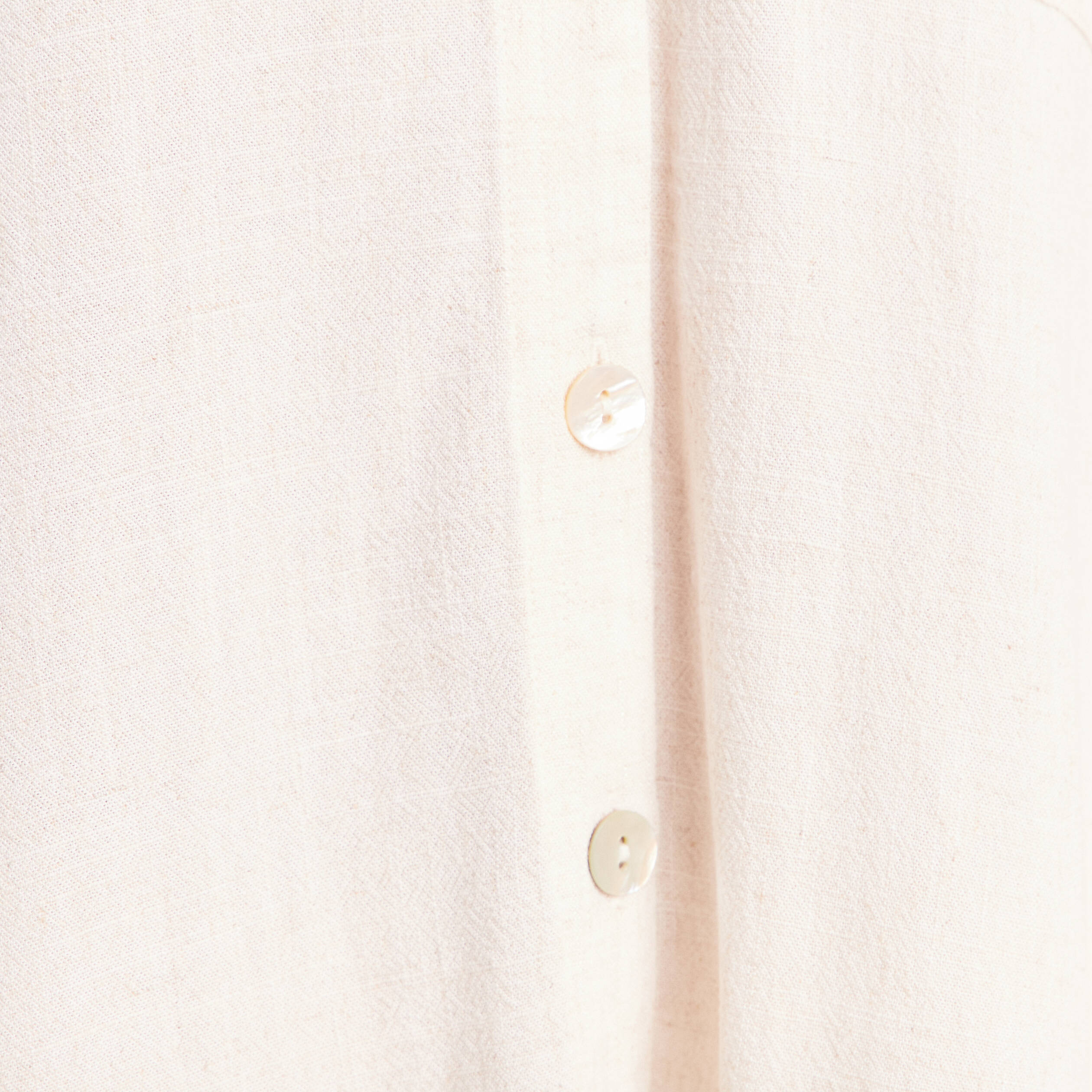 Chemise ample manches 3/4 beige femme