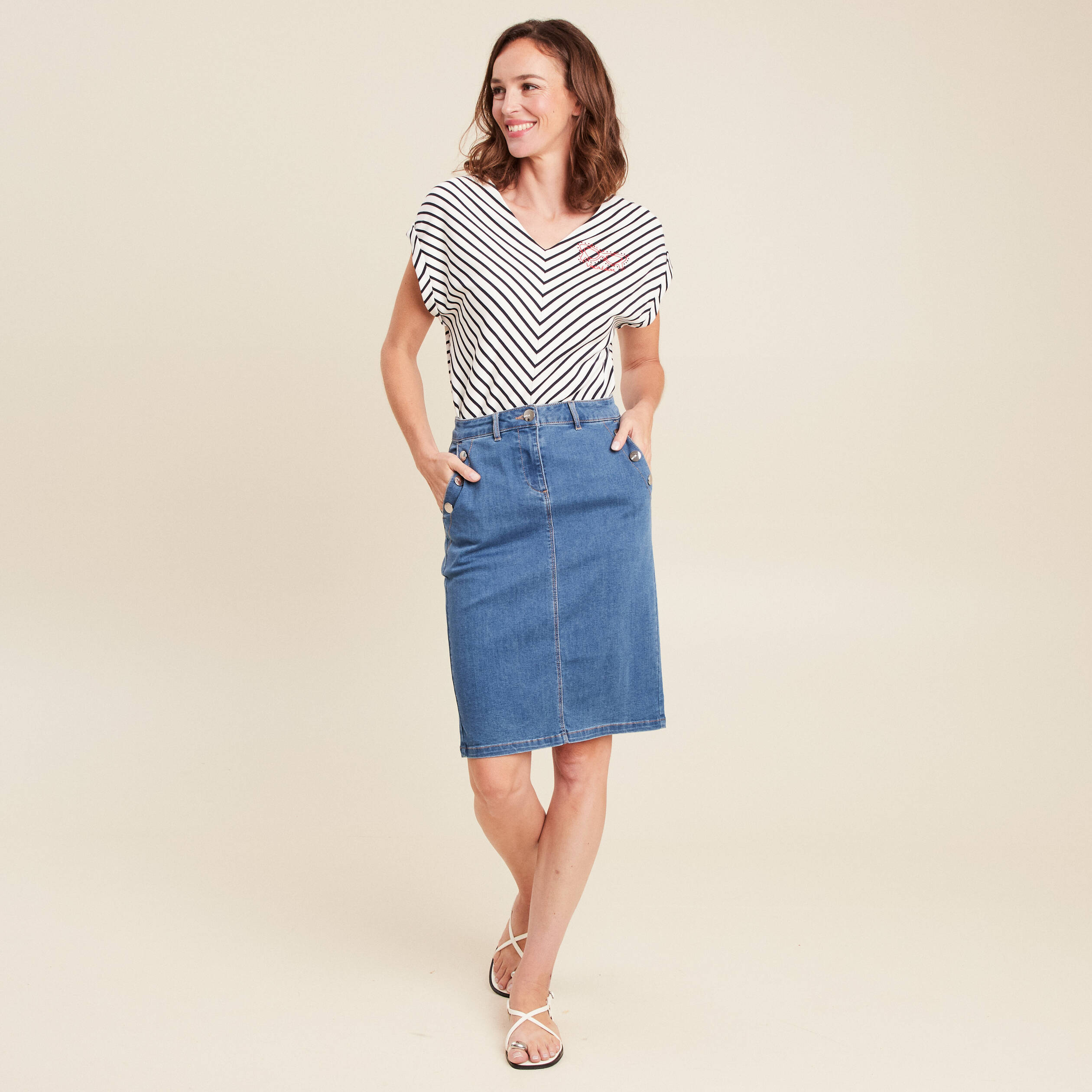 Jupe évasée Jupe Aux Genoux Jupe Longue Jupe Droite Genoux Jupe