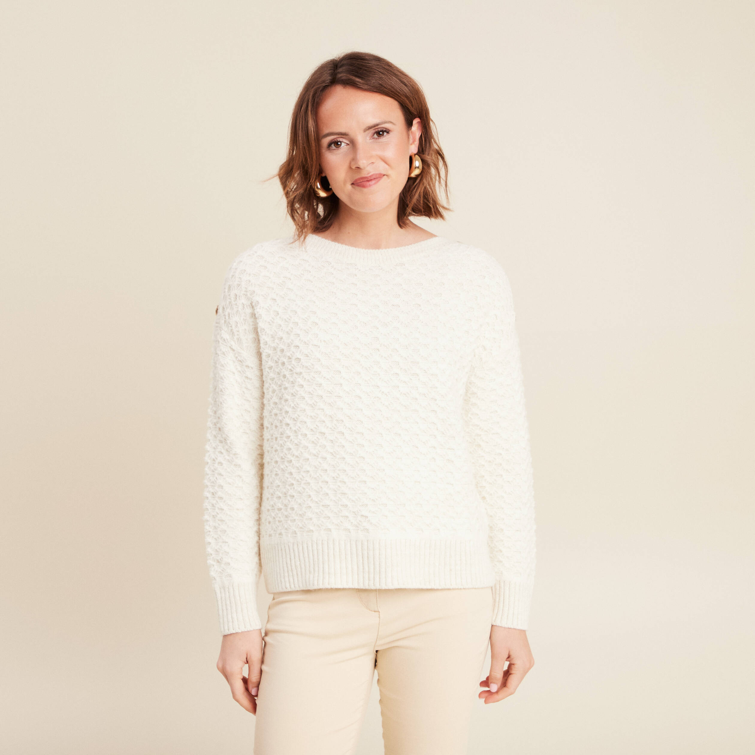pull manches longues ecru femme Pull manches longues ecru femme