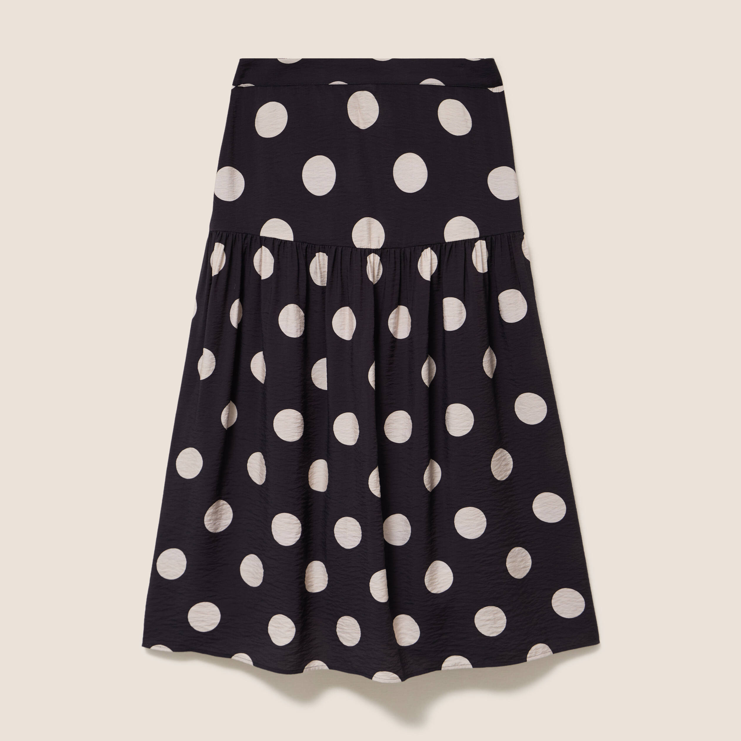Jupon &agrave; pois noir femme