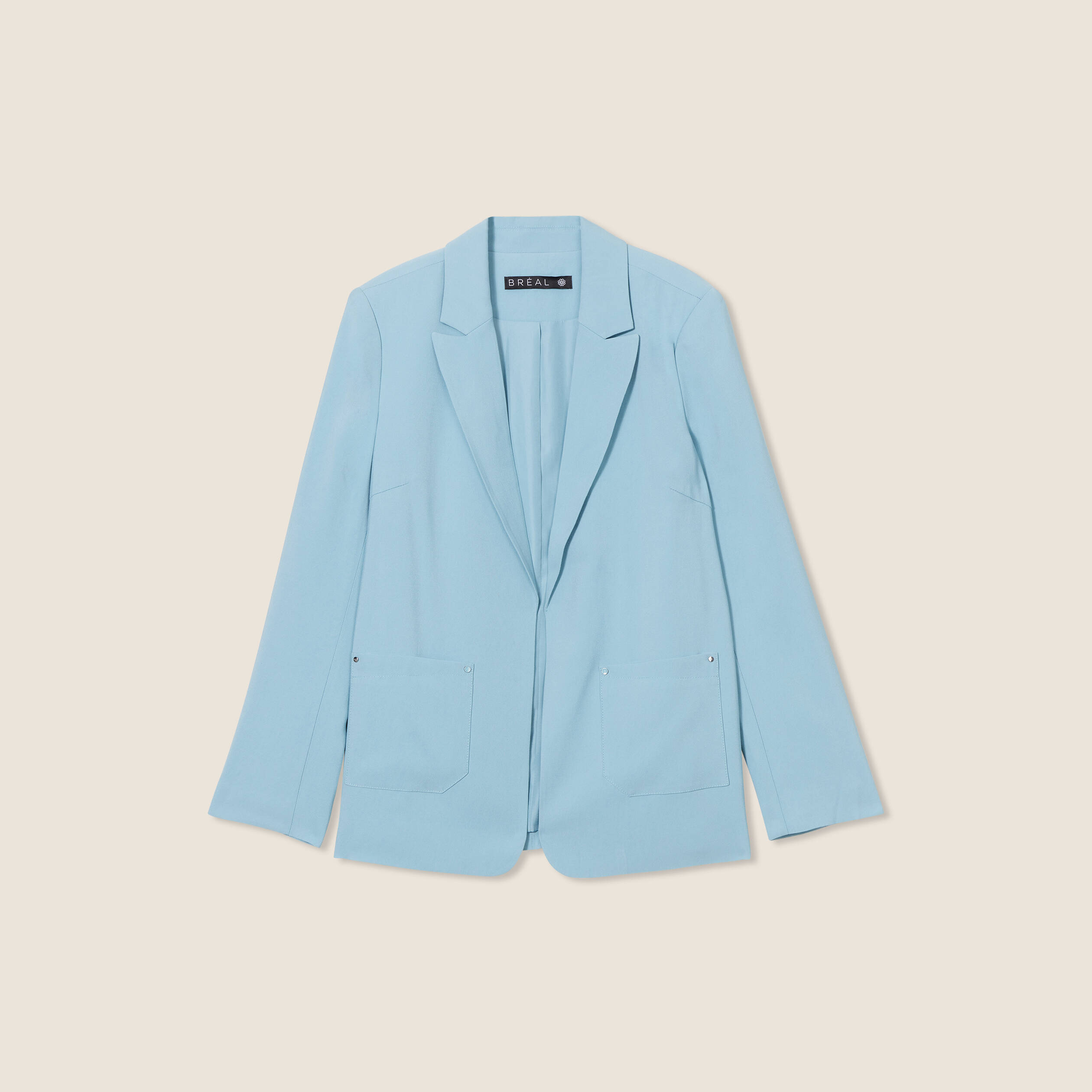 veste tailleur droite bleu gris femme Veste tailleur droite bleu gris femme