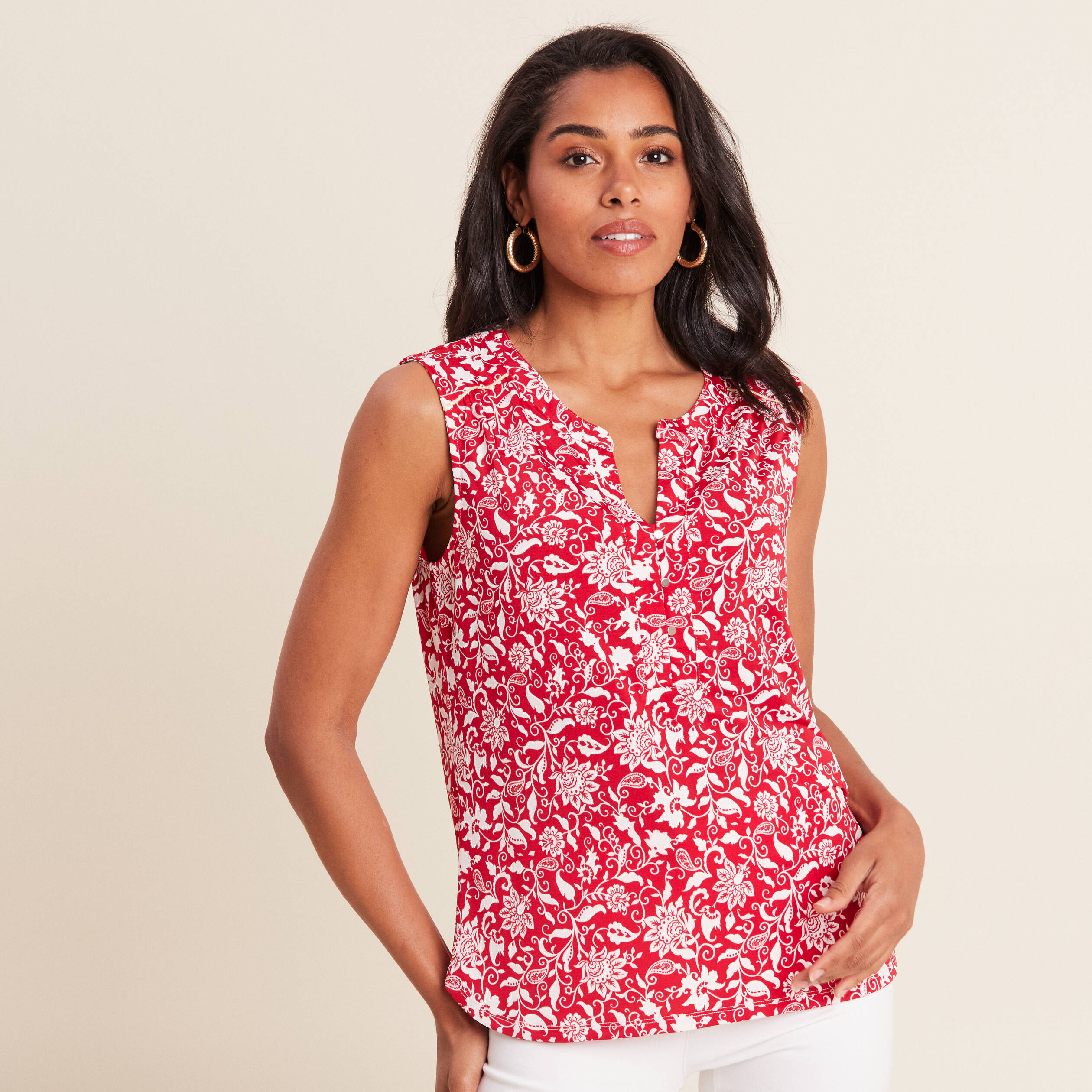 debardeur sans manches rouge femme Débardeur sans manches rouge femme