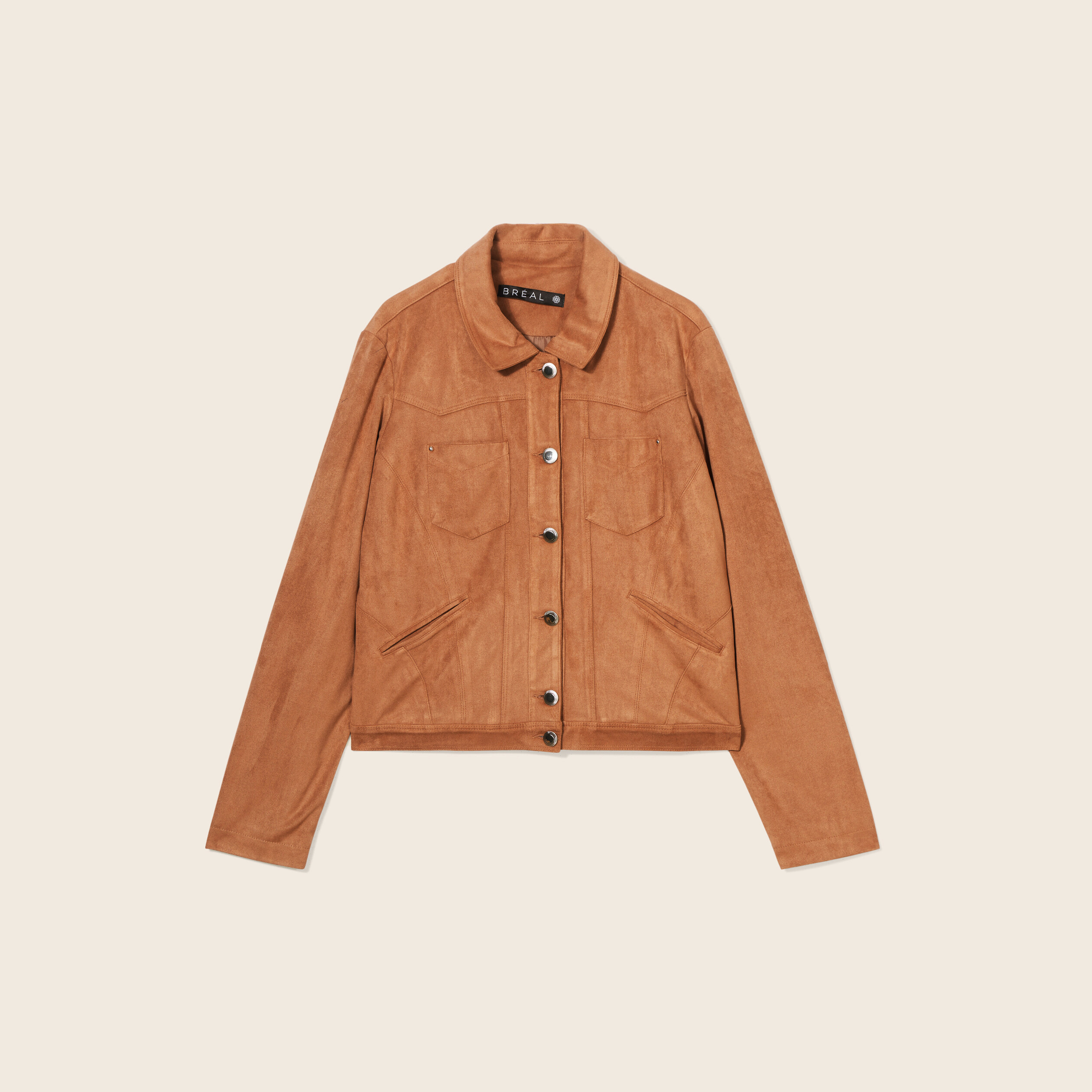 Veste Suédine Laura JO Taille S - Couleur Beige, Cloutée, Occasion Très Bon état