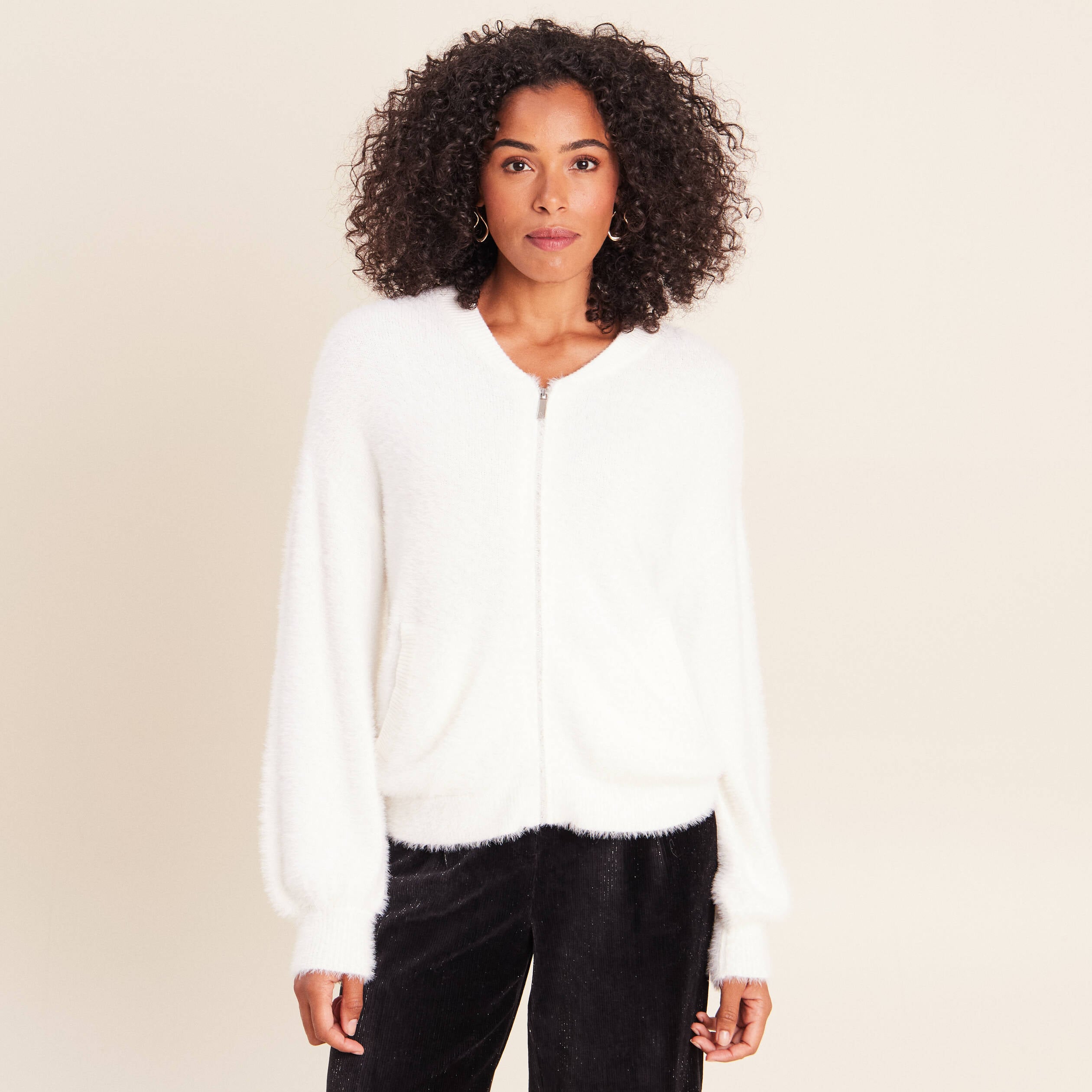 Bomber ecru femme
