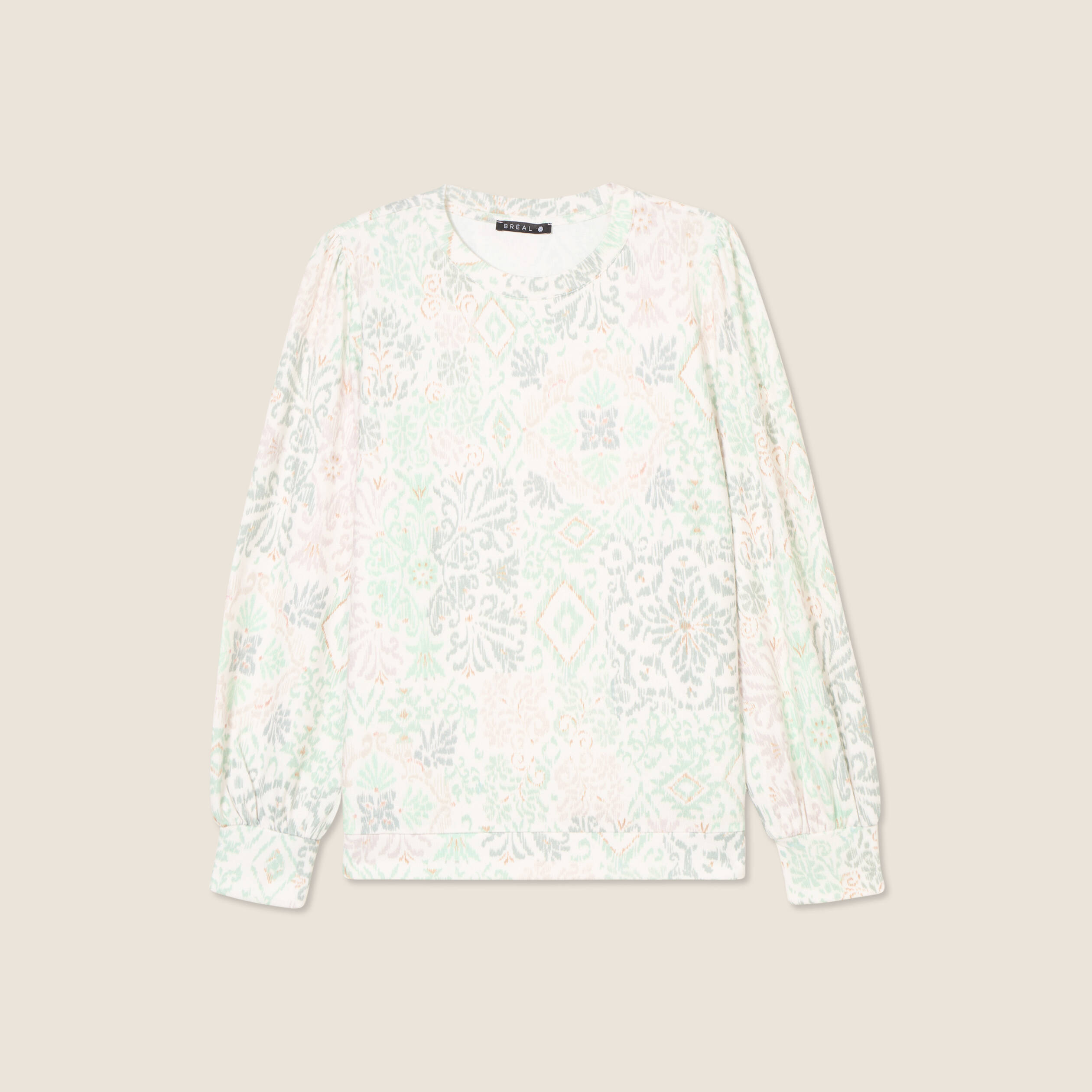 t shirt manches longues vert clair femme T-shirt manches longues vert clair femme