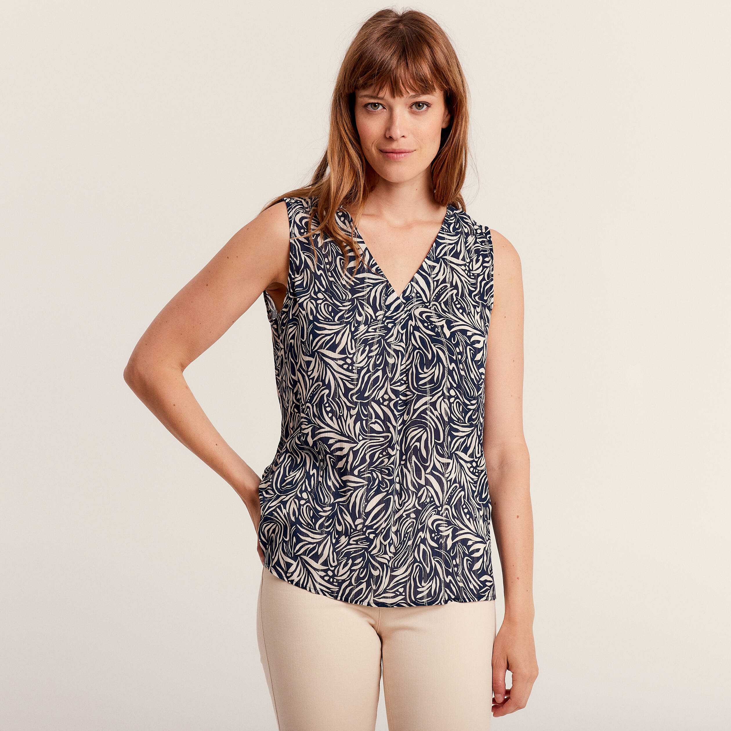 blouse sans manches bleu femme Blouse sans manches bleu femme