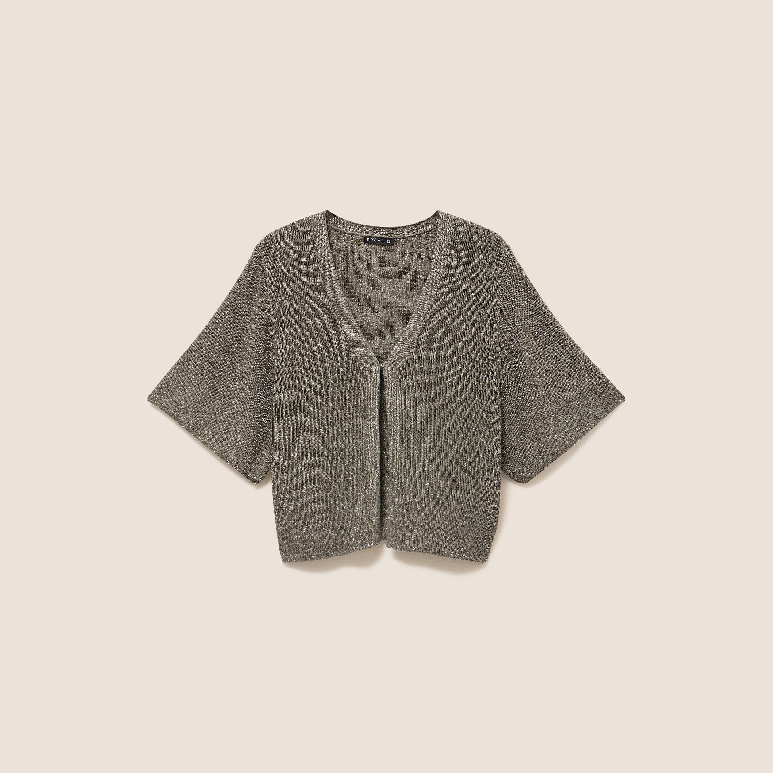 Gilet manches courtes vert clair femme