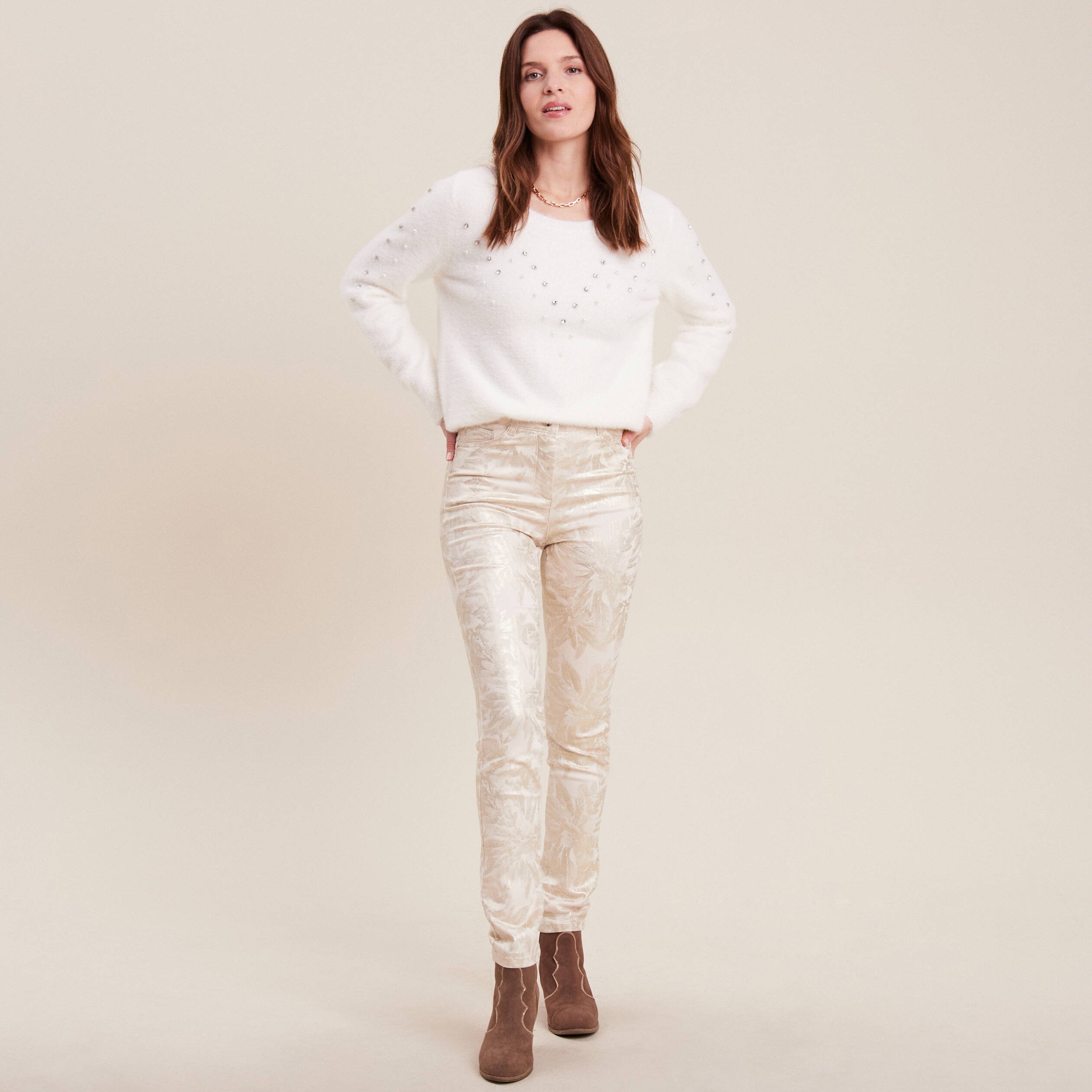 Pantalon ajusté femme online