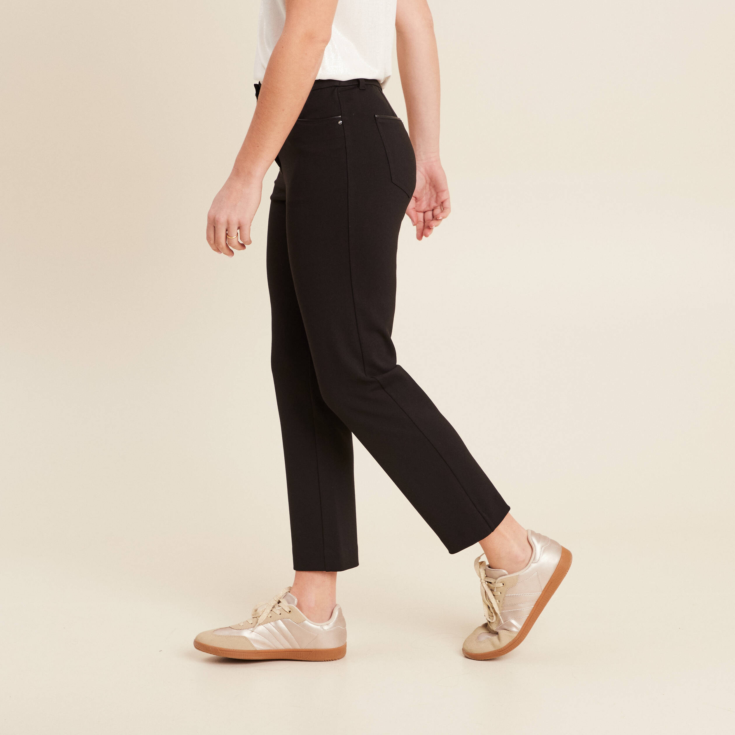 pantalon droit noir femme Pantalon droit noir femme
