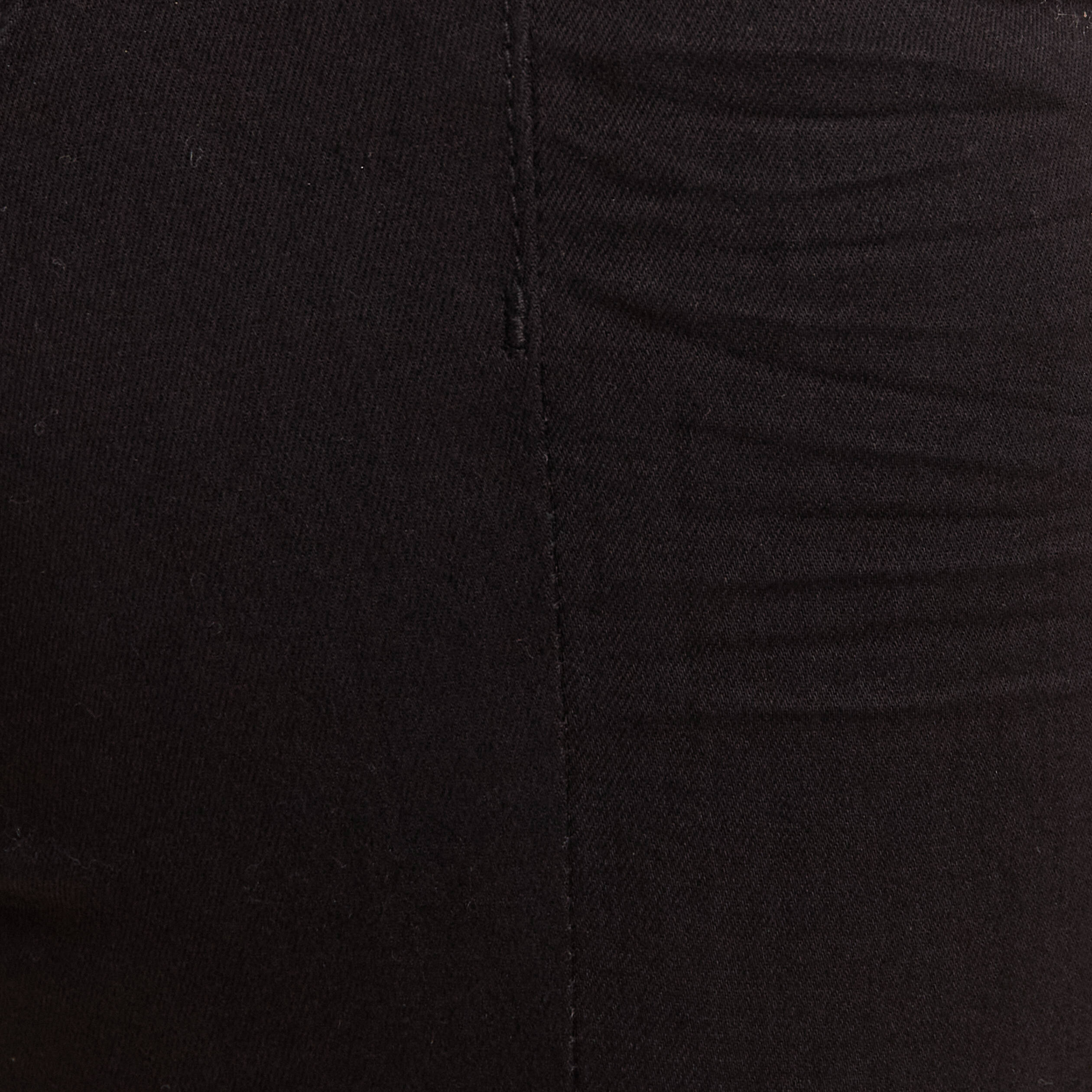 Jean ajusté taille standard long noir femme