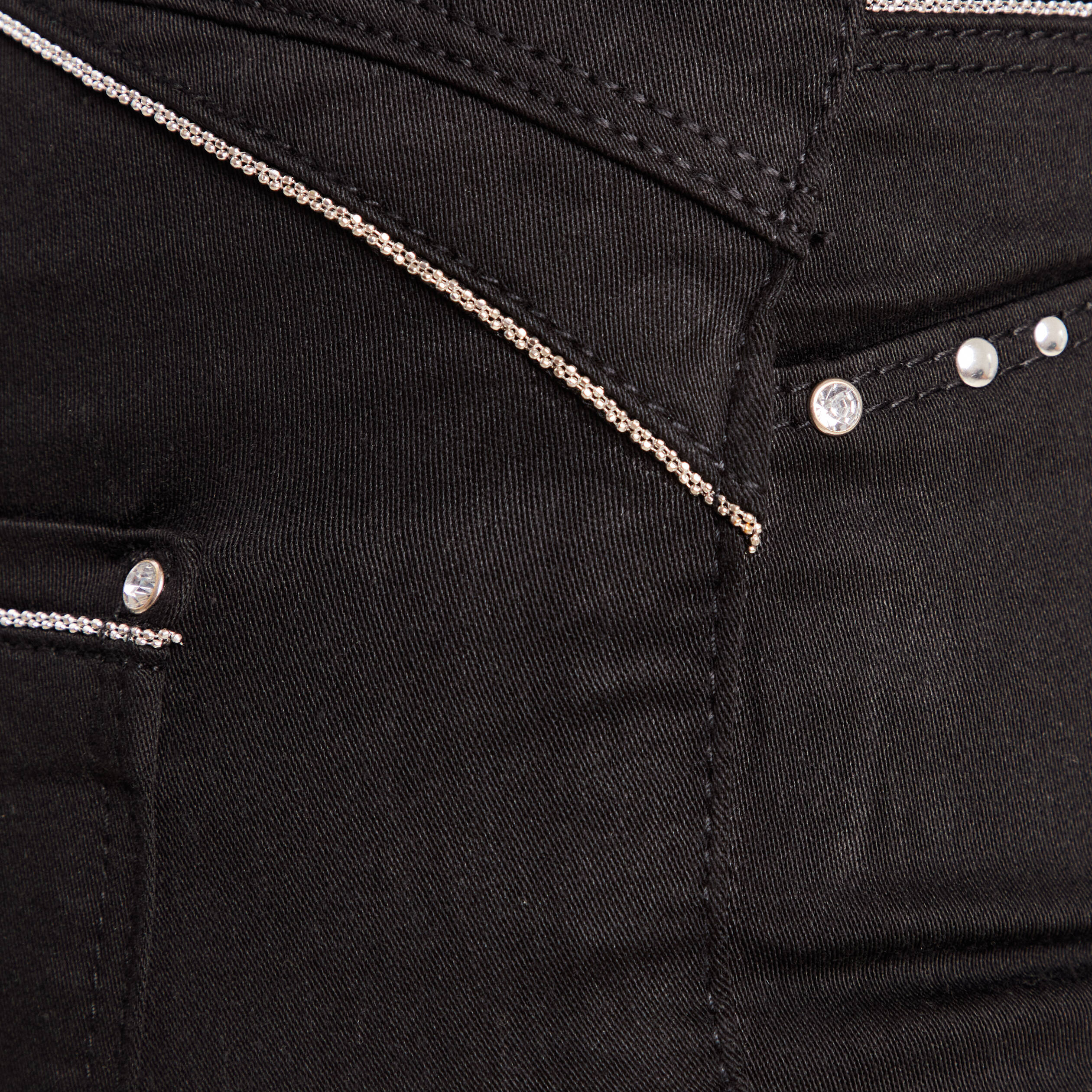 Pantalon coupe ajust&eacute;e taille haute noir femme