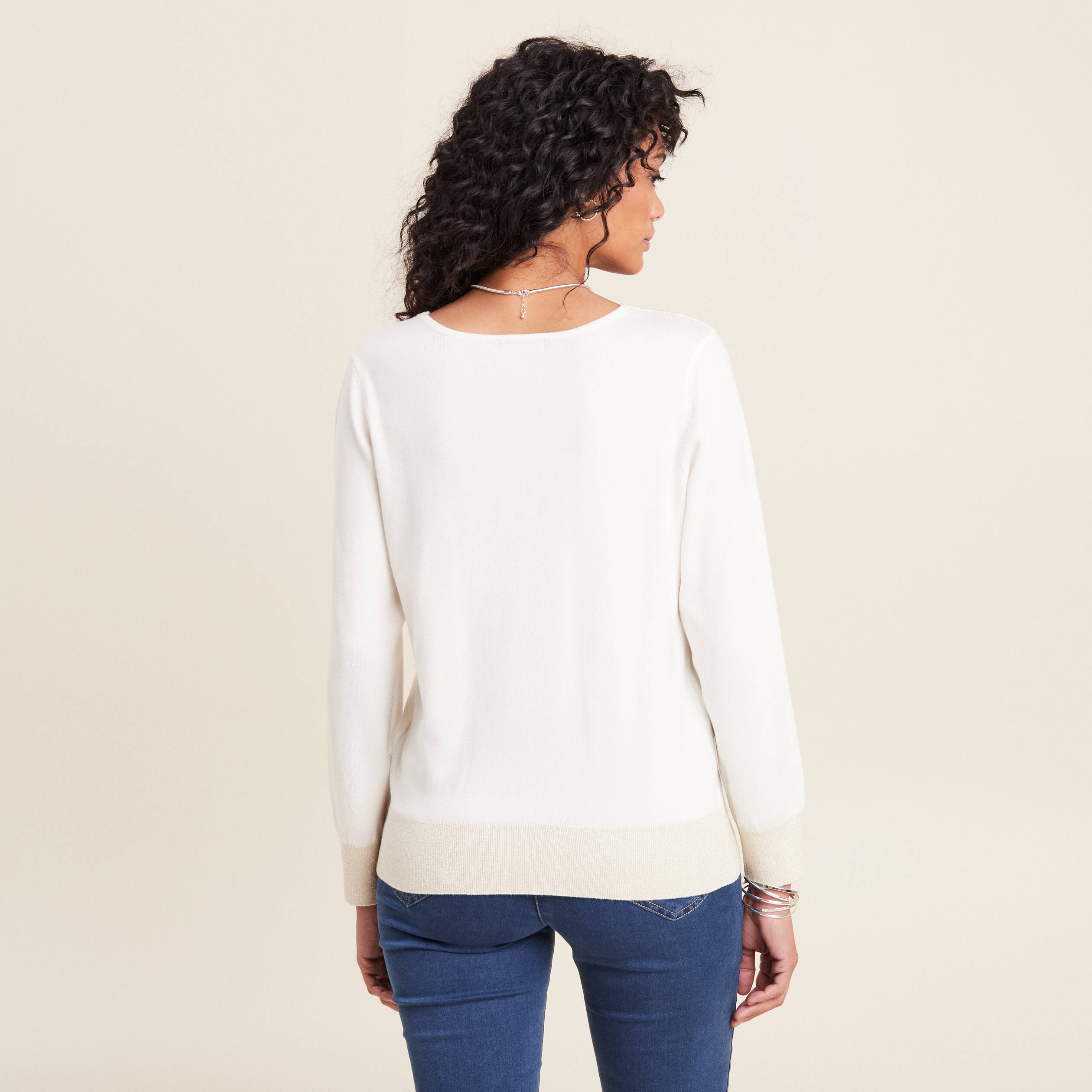 pull manches longues ecru femme Pull manches longues ecru femme