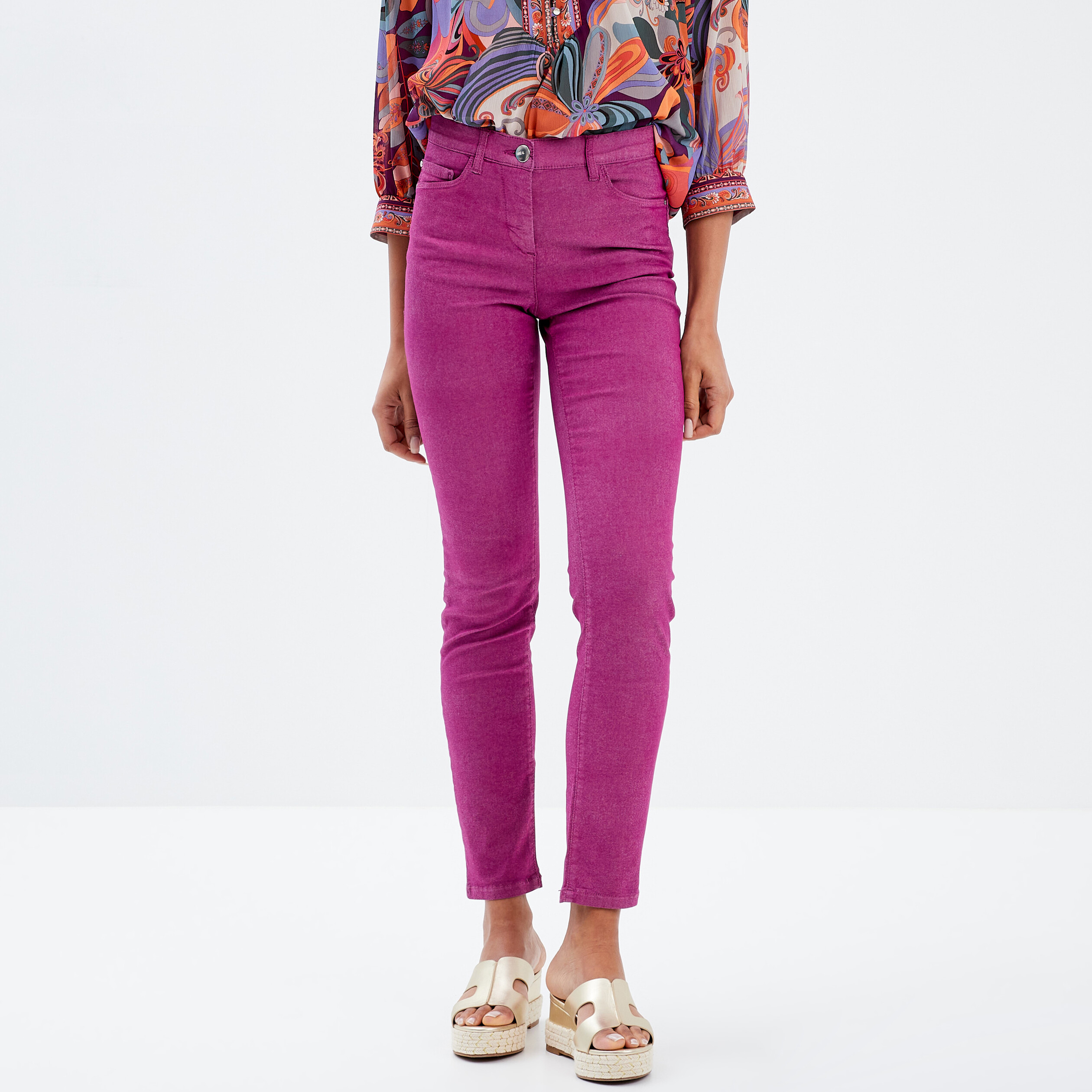 pantalon magique ajuste taille standard violet clair femme Pantalon magique ajusté taille standard violet clair femme