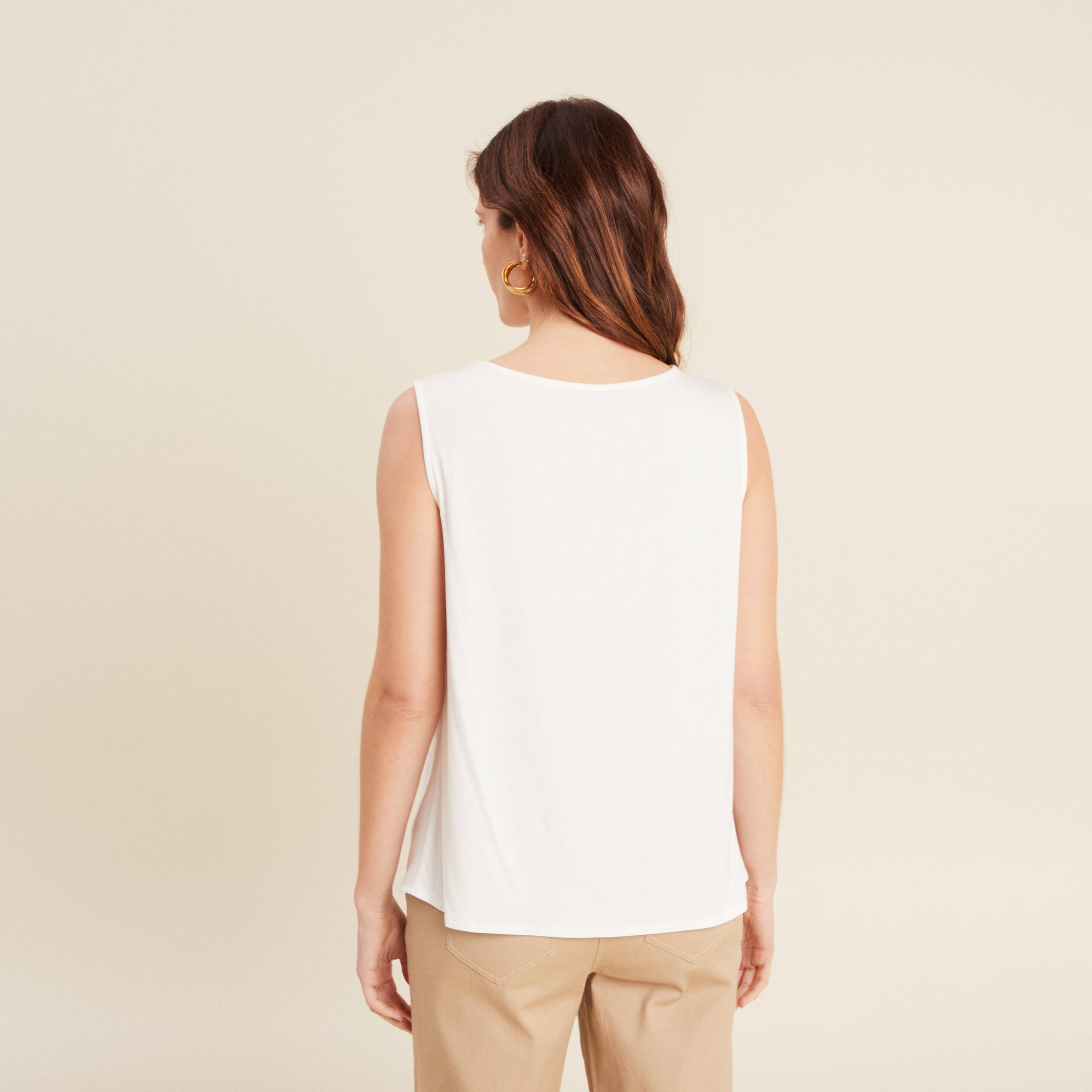 debardeur sans manches ecru femme Débardeur sans manches ecru femme
