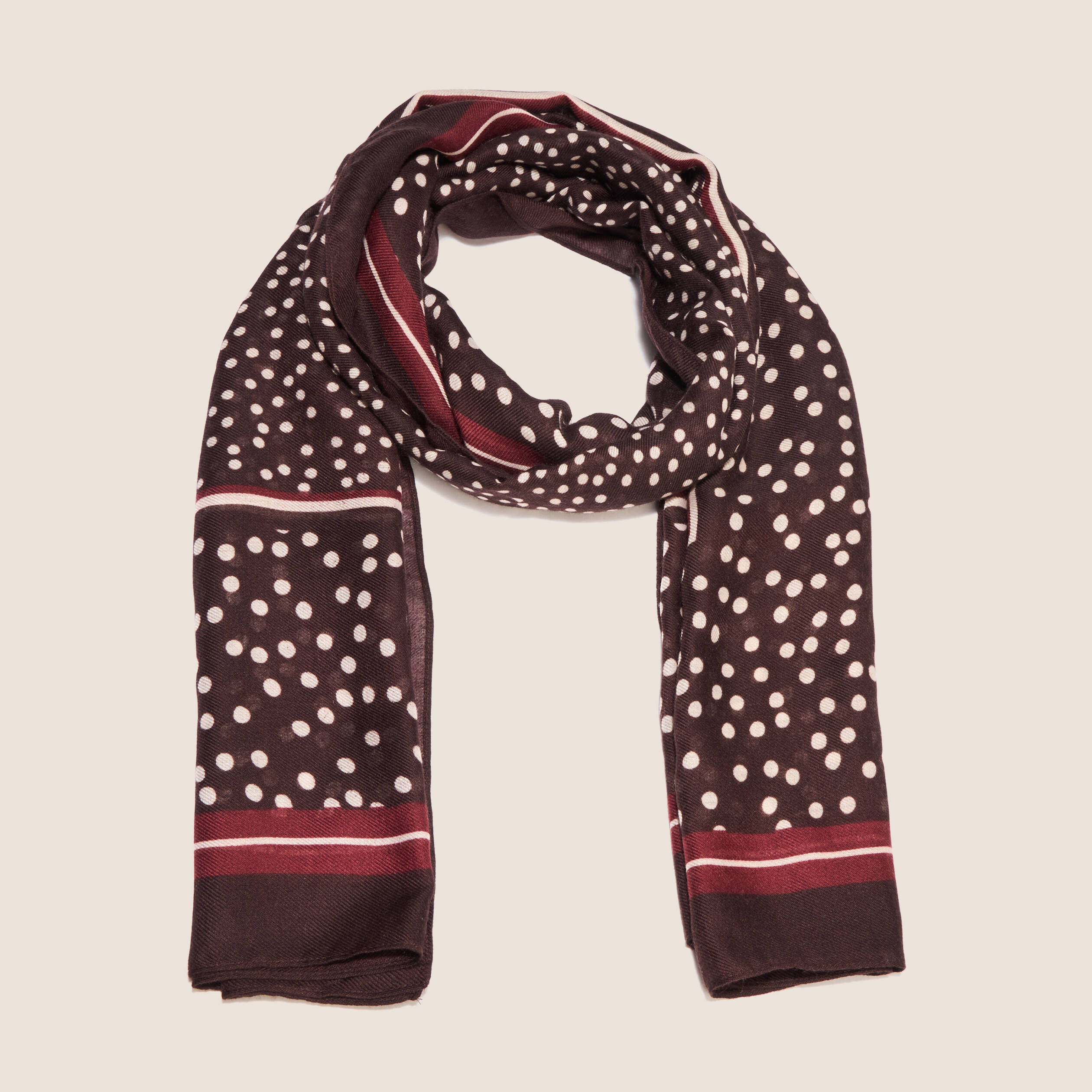 Foulard marron fonc&eacute; femme