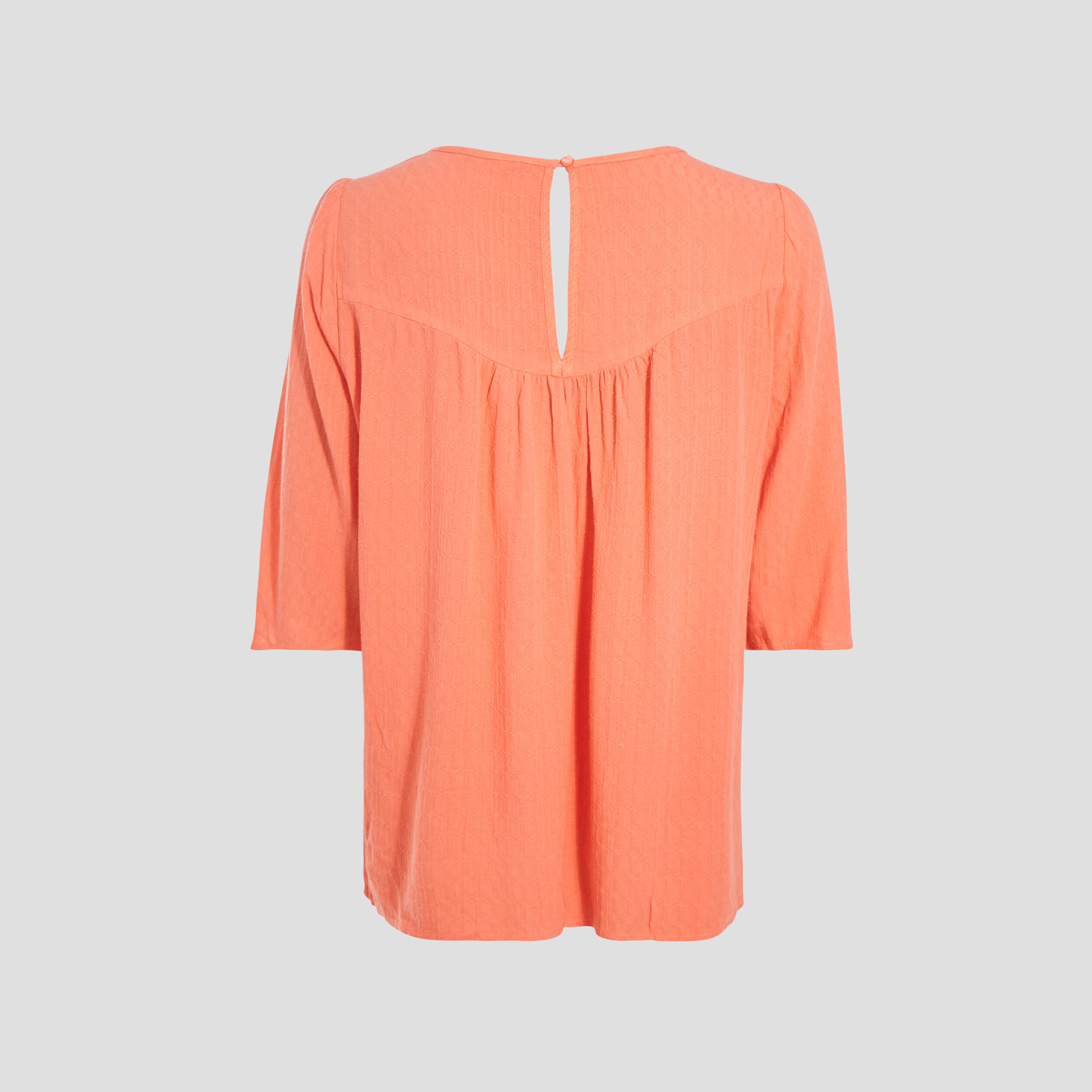 blouse manches 34 orange clair femme Blouse manches 3/4 orange clair femme