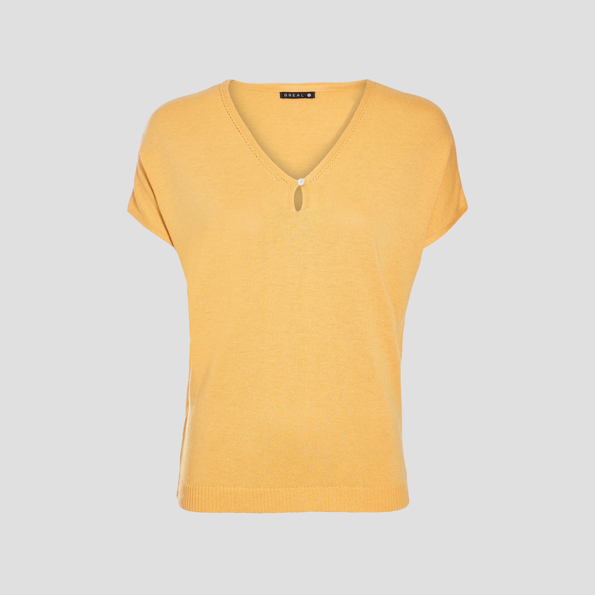 pull manches courtes jaune moutarde femme Pull manches courtes jaune moutarde femme