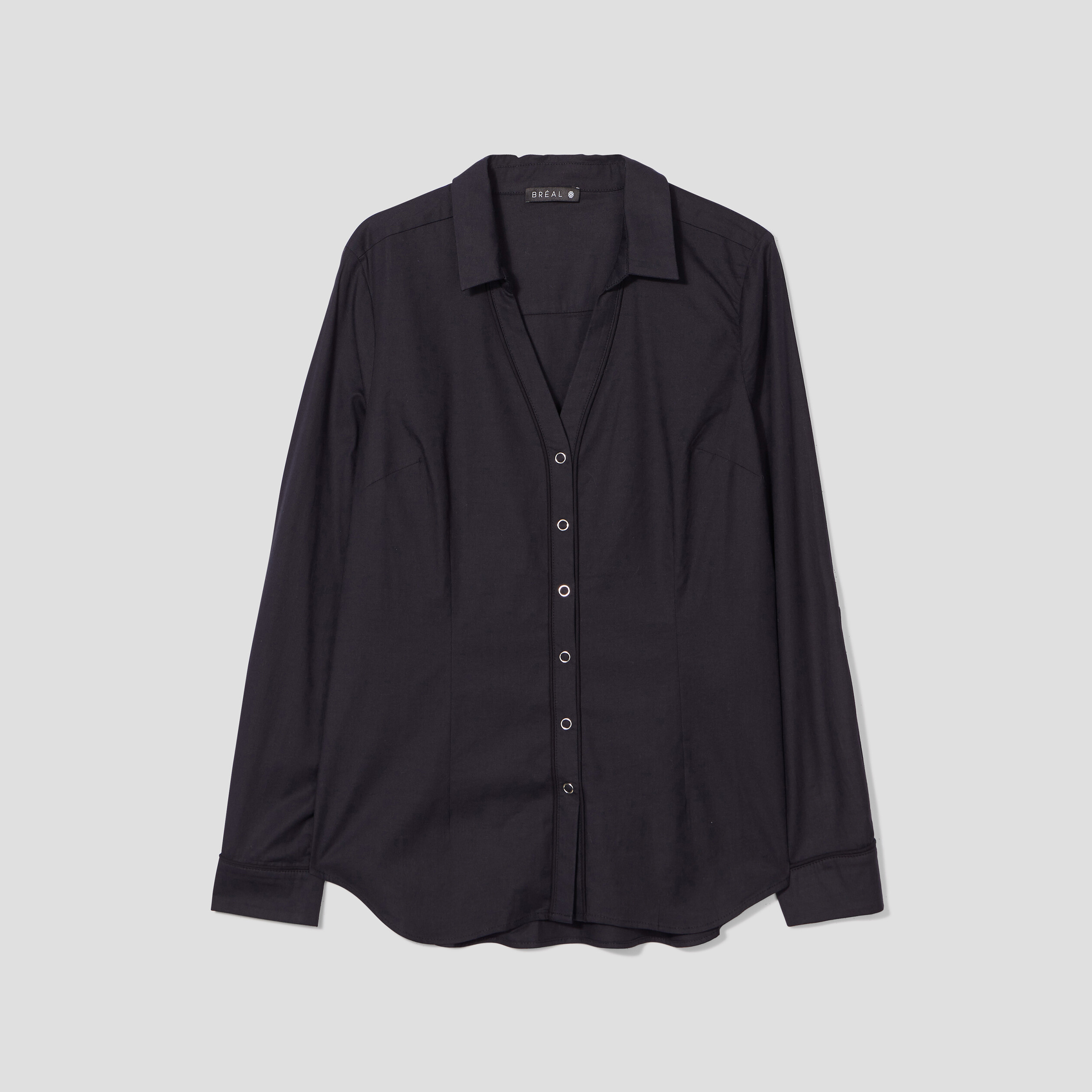 Chemise manches longues noir femme