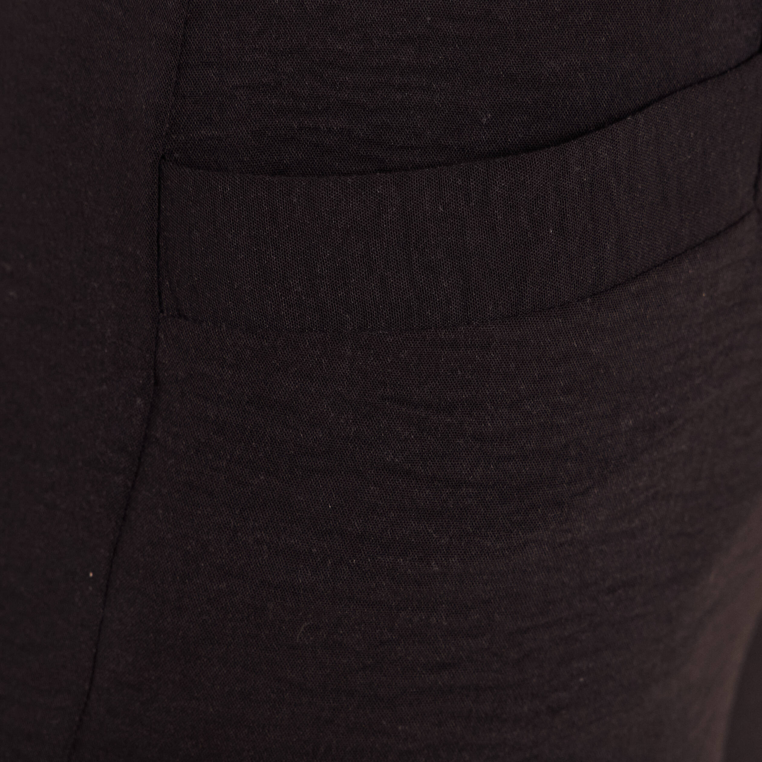 Pantalon large 7/8&egrave;me taille haute noir femme