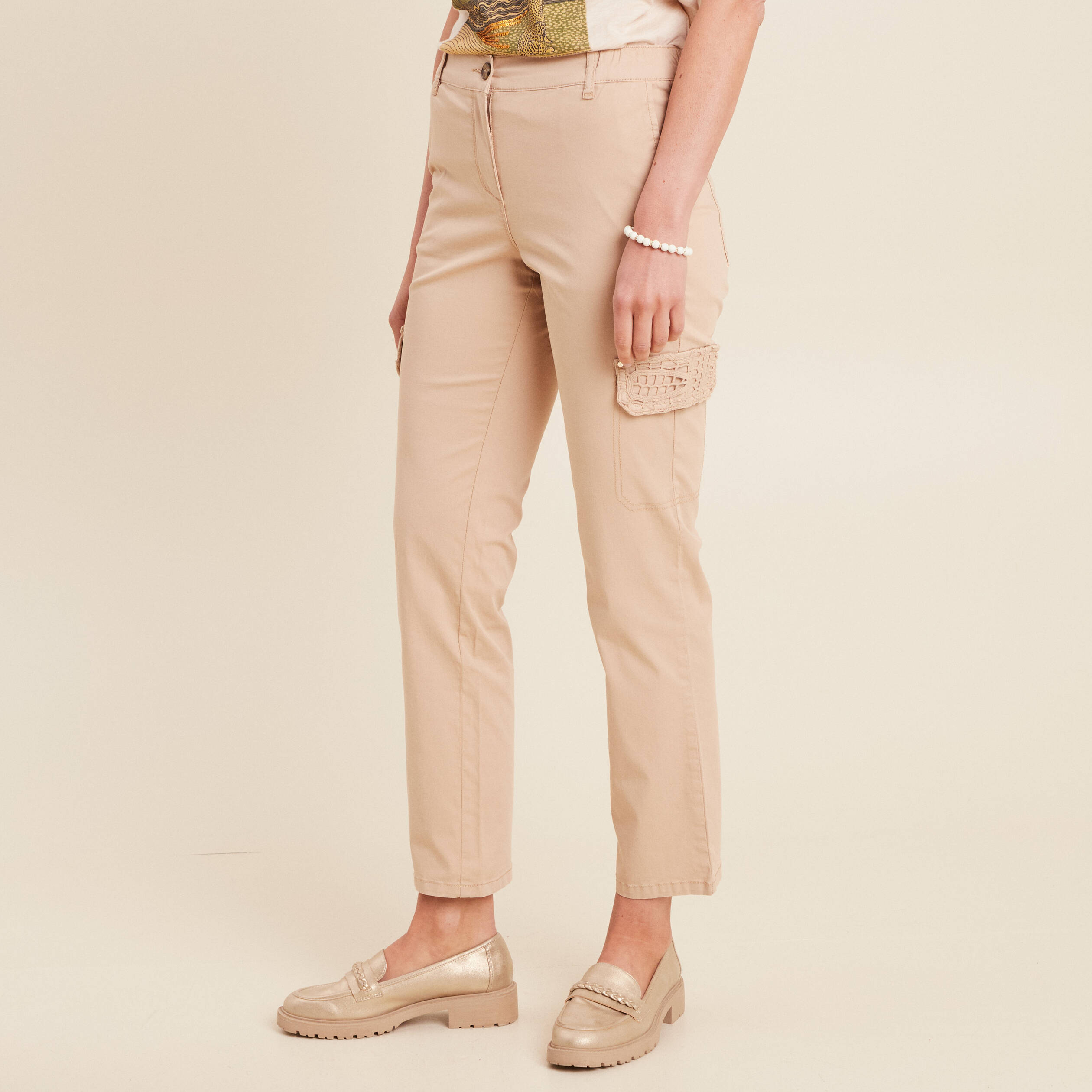 pantalon jogpant 78eme sable femme Pantalon jogpant 7/8ème sable femme