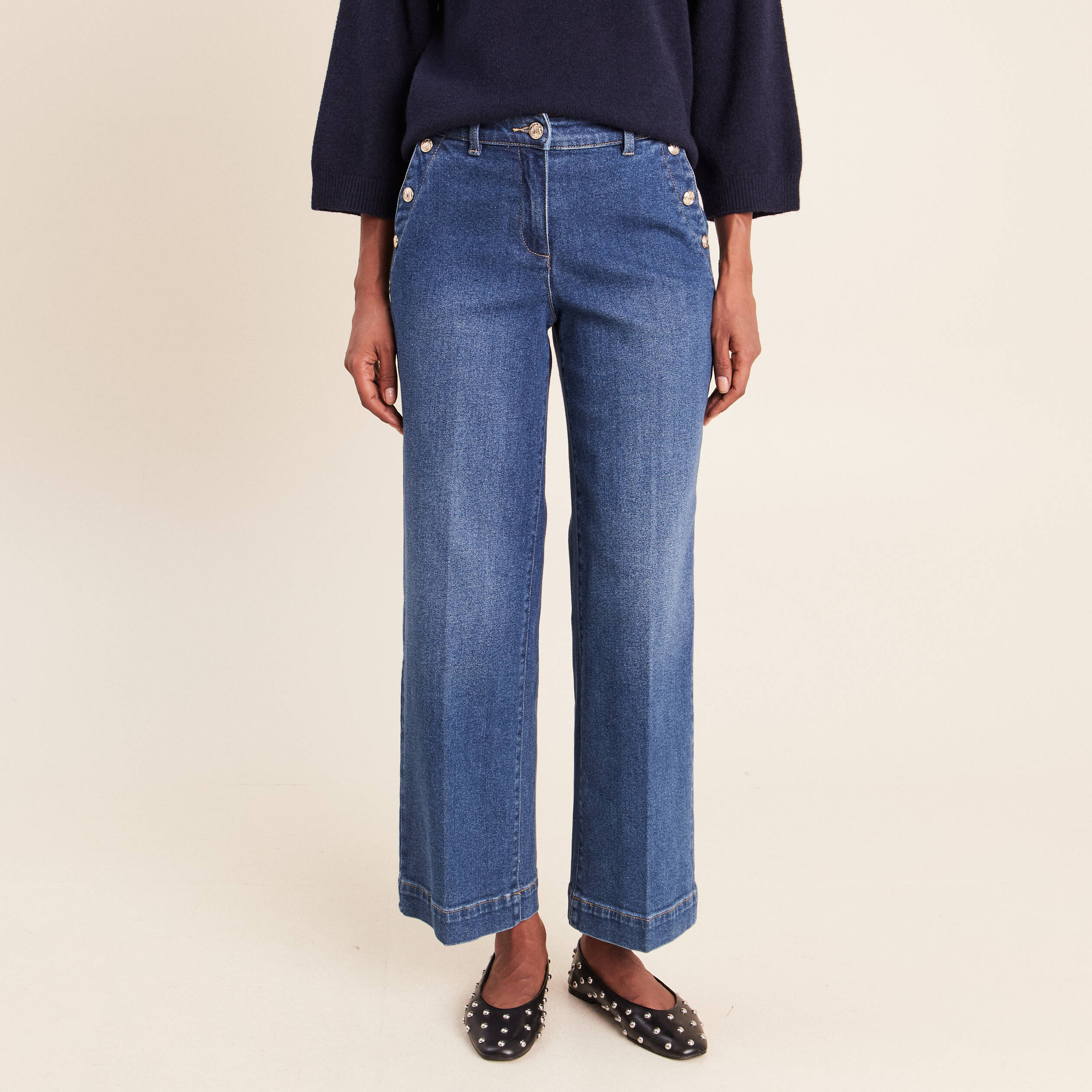Jean denim stone femme