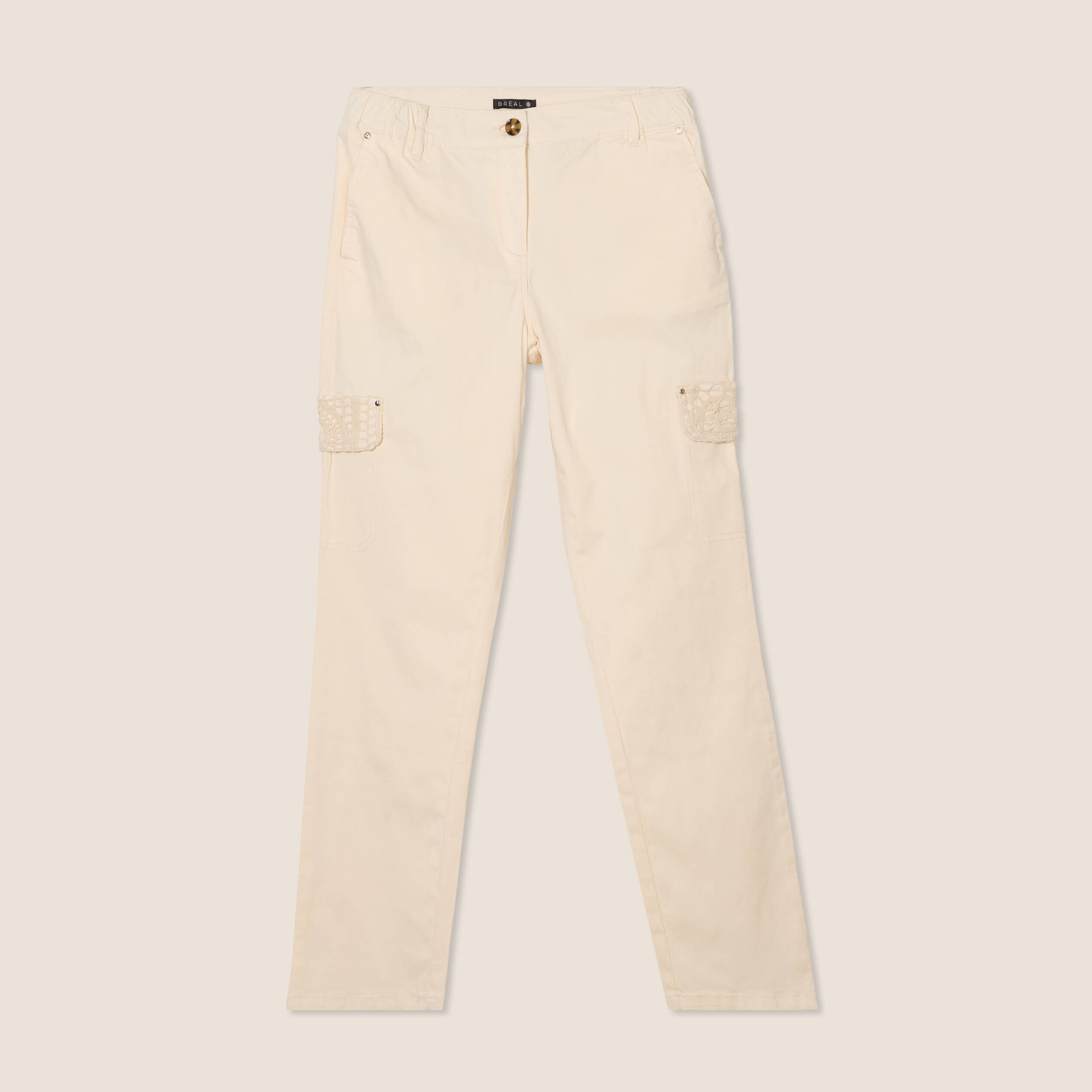 pantalon jogpant 78eme ecru femme Pantalon jogpant 7/8ème ecru femme