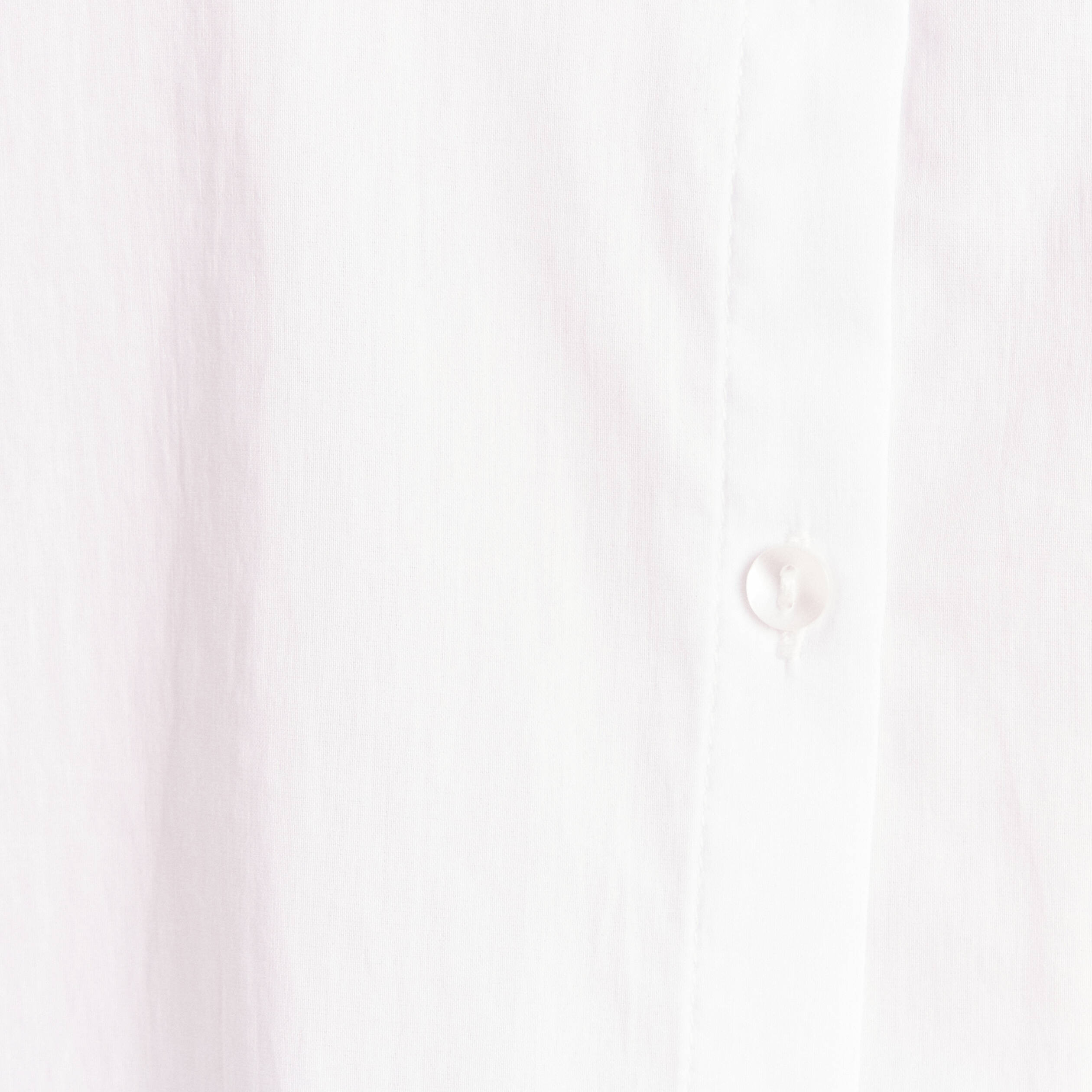 Chemise sans manches col chemise ecru femme