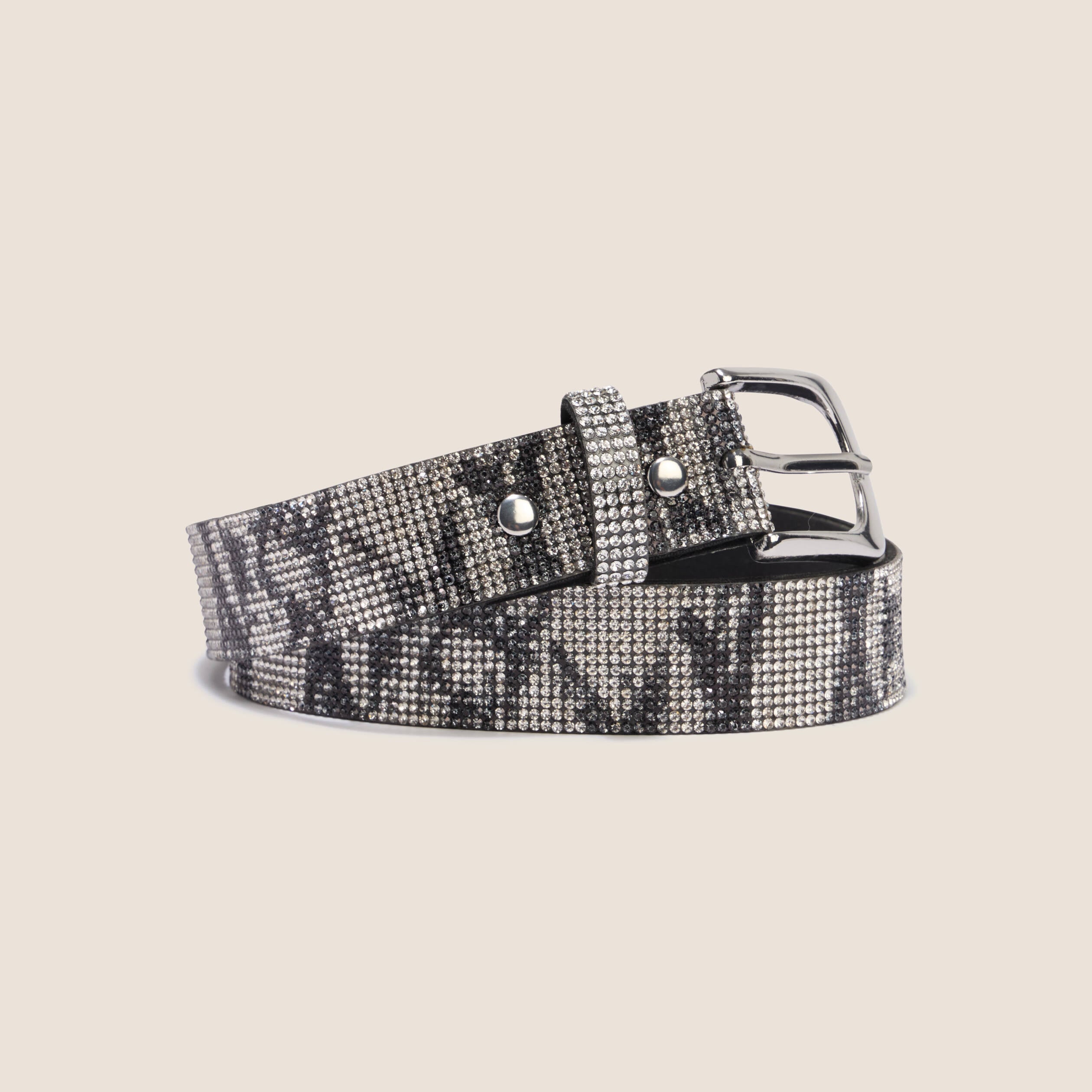 Ceinture large couleur argent femme