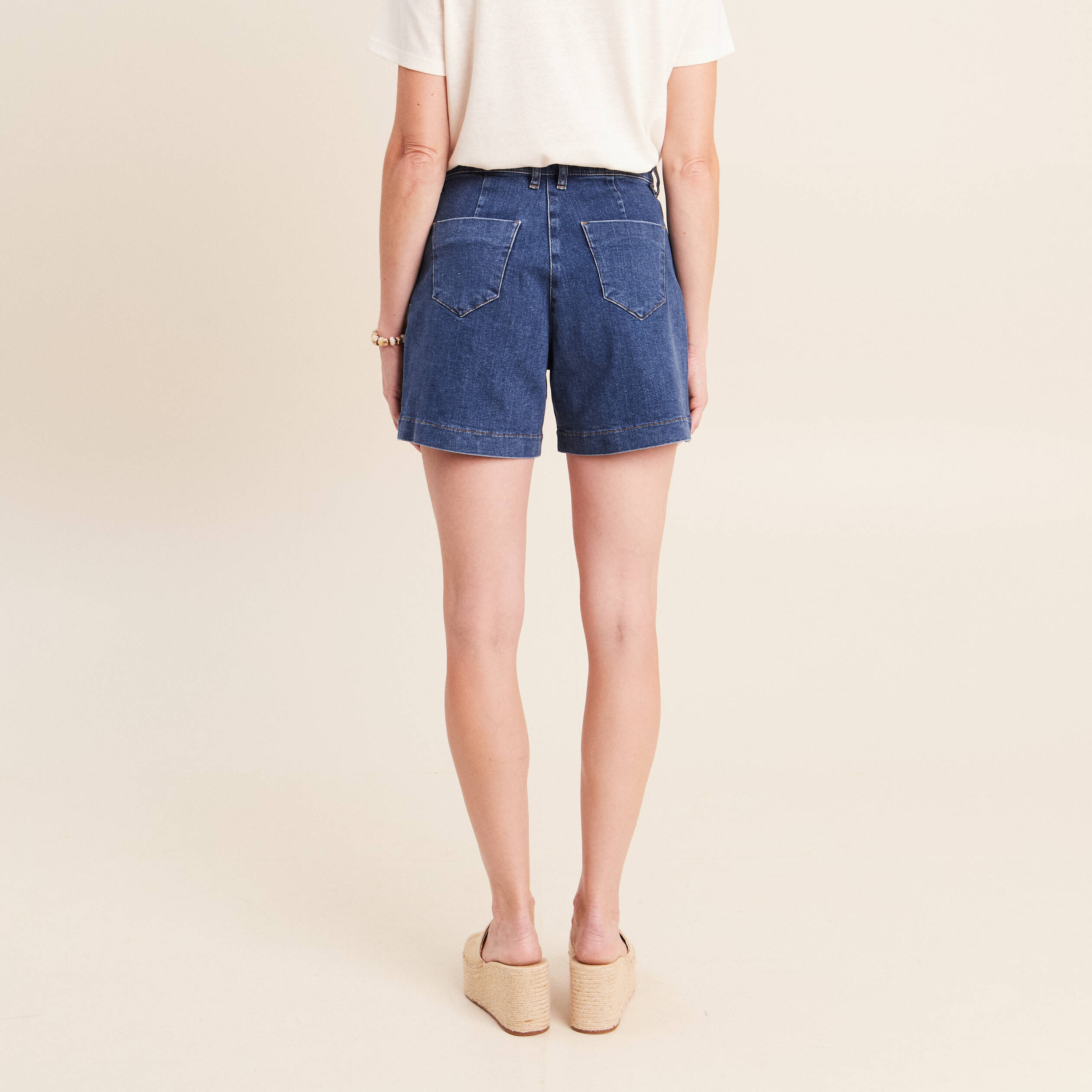 Jean taille haute denim stone femme