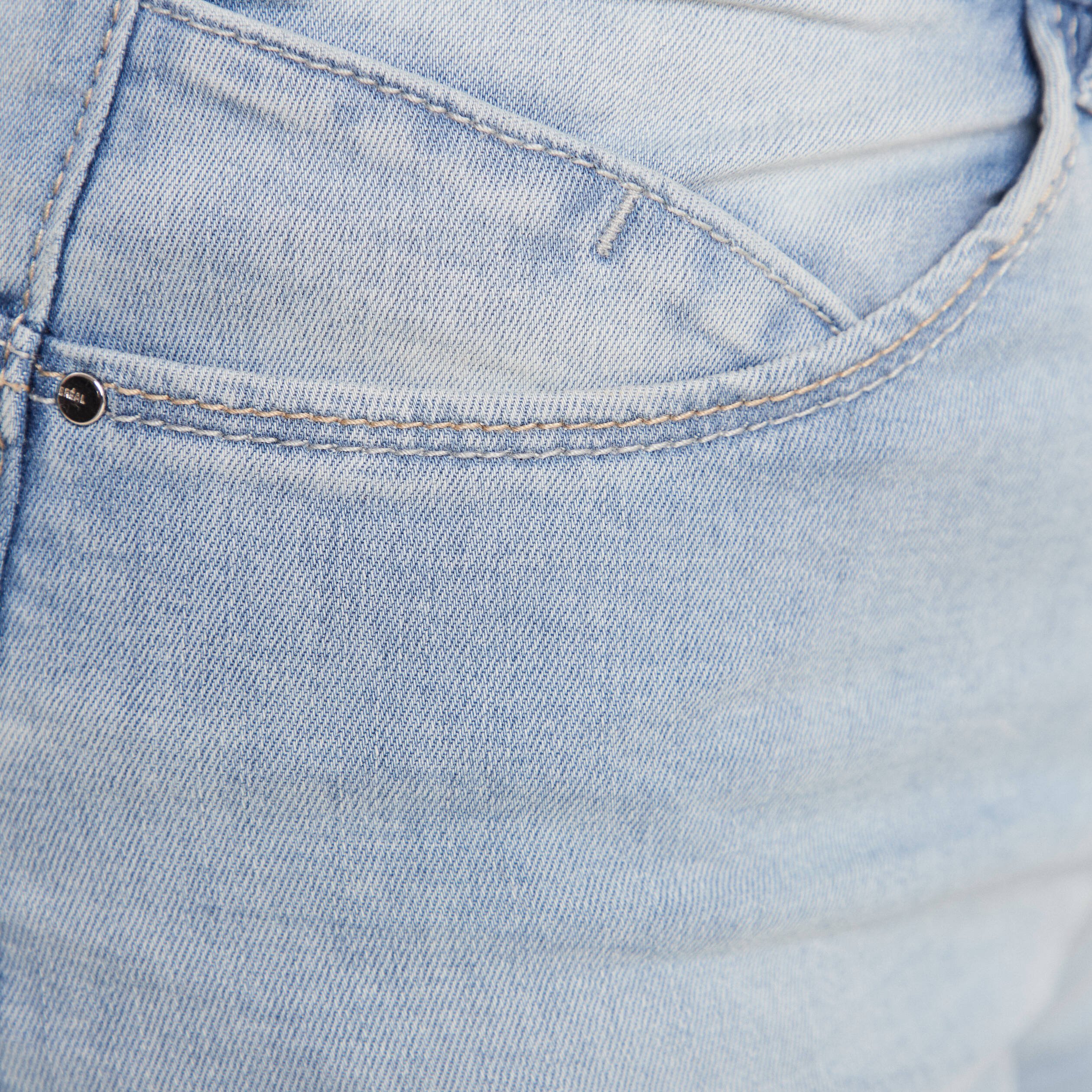 jean ajuste taille standard long denim baby bleu femme Jean ajusté taille standard long denim baby bleu femme