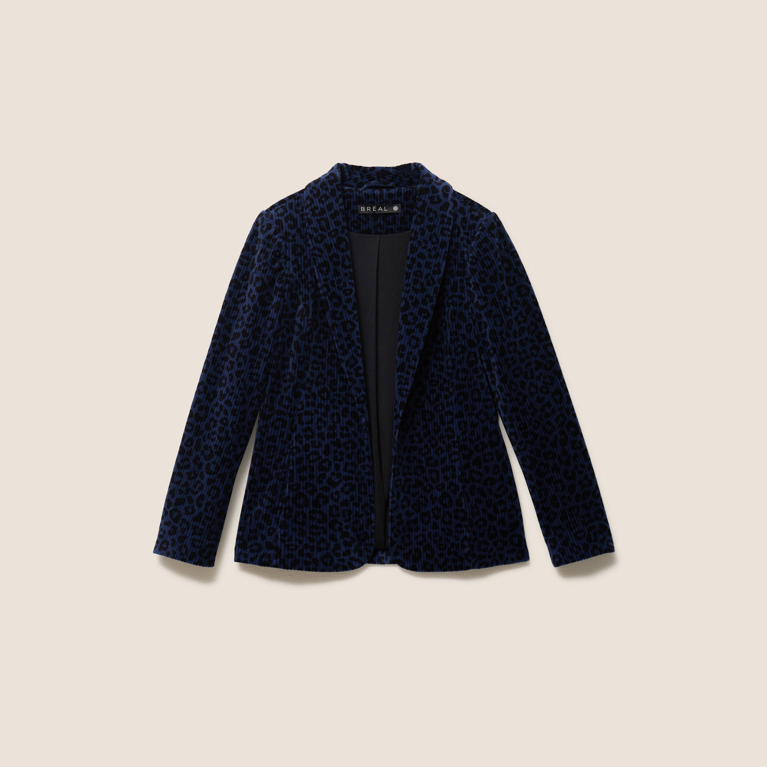 Veste tailleur velours bleu femme
