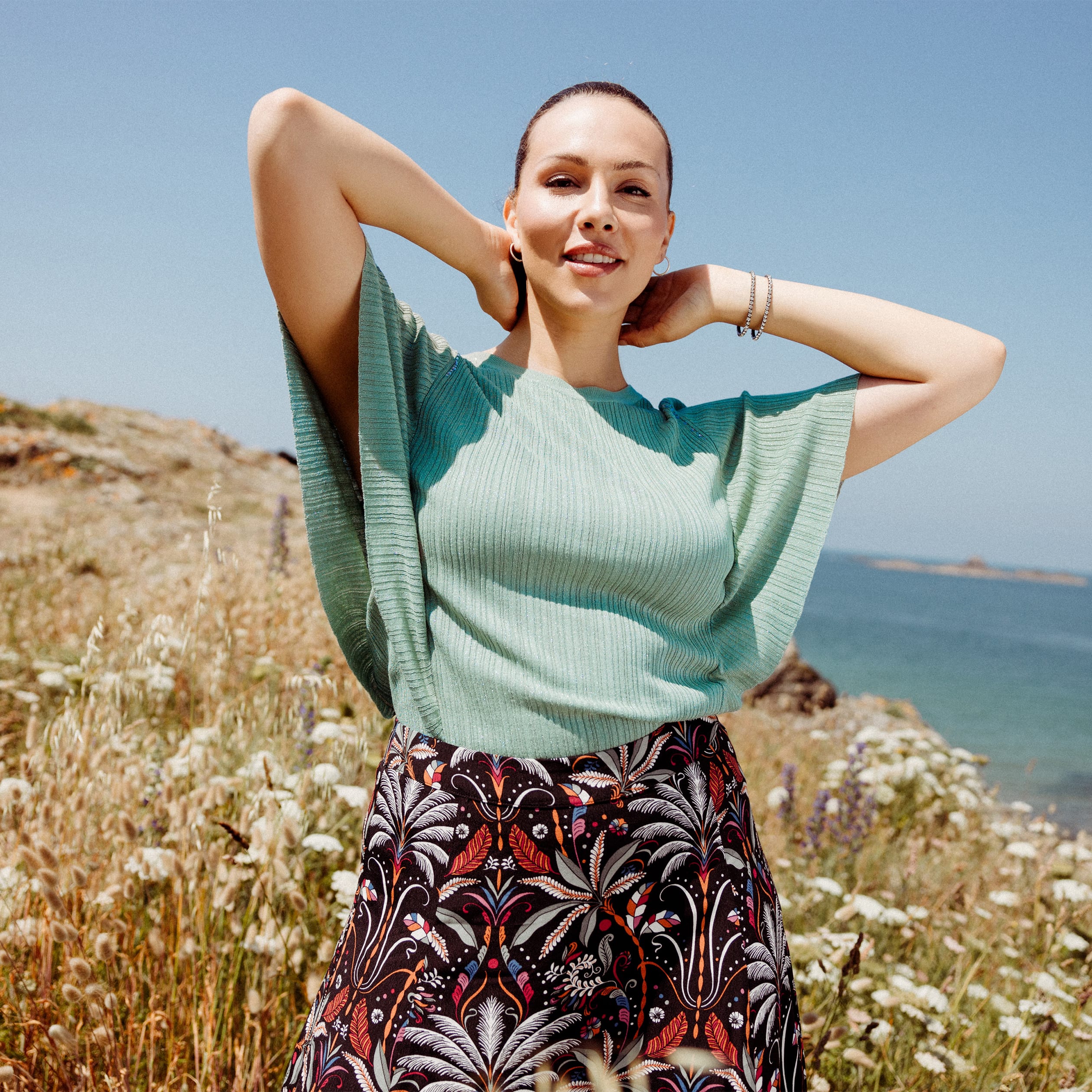 pull manches courtes papillons vert emeraude femme Pull manches courtes papillons vert émeraude femme