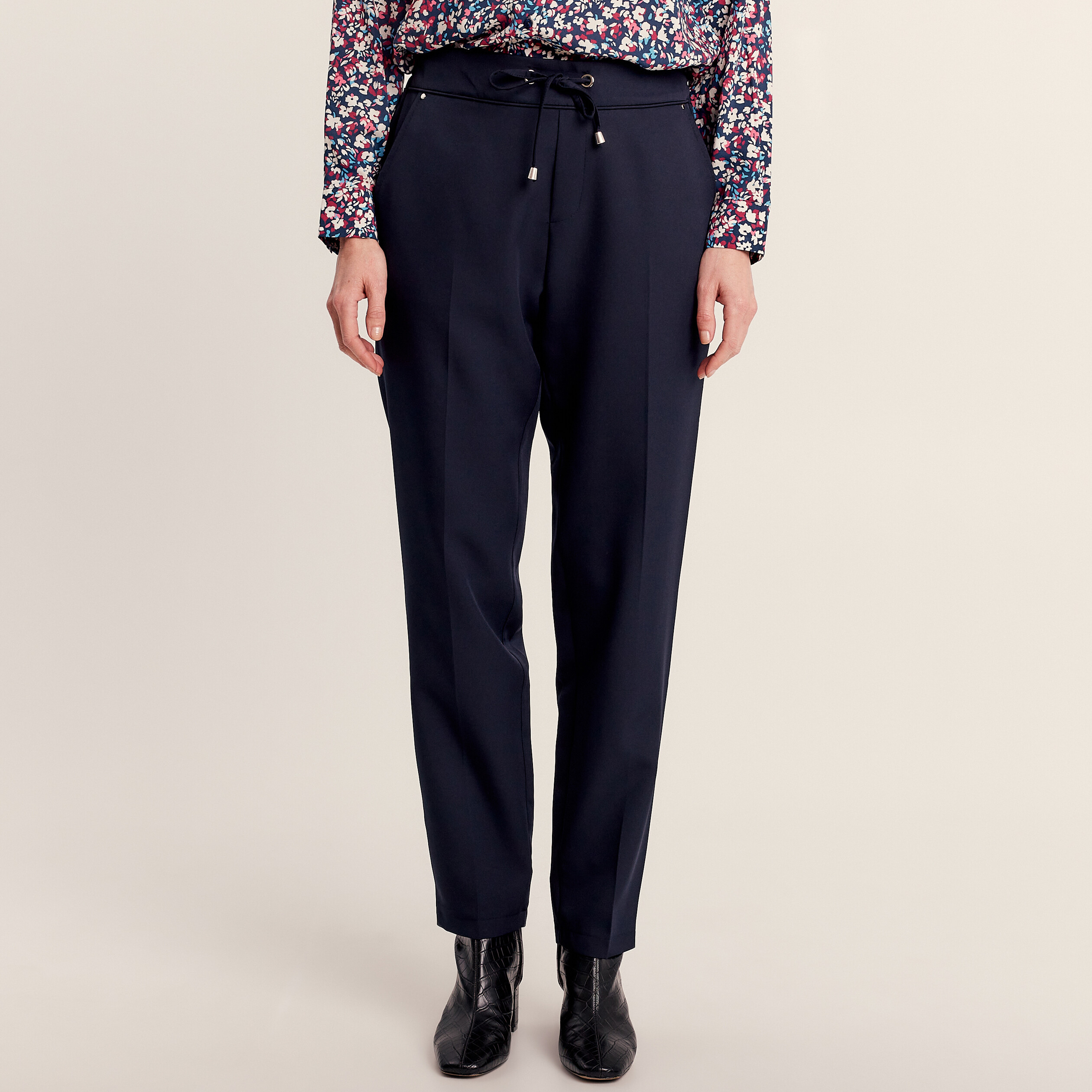 Pantalon jogging 7/8ème bleu foncé femme