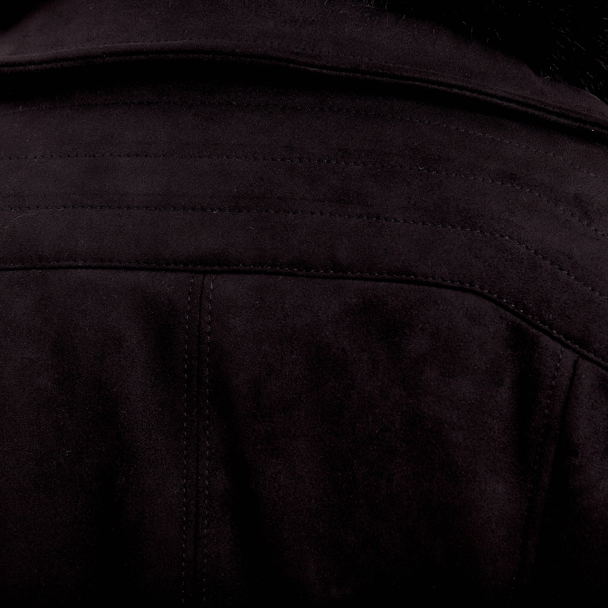 Manteau cintré suédine noir femme