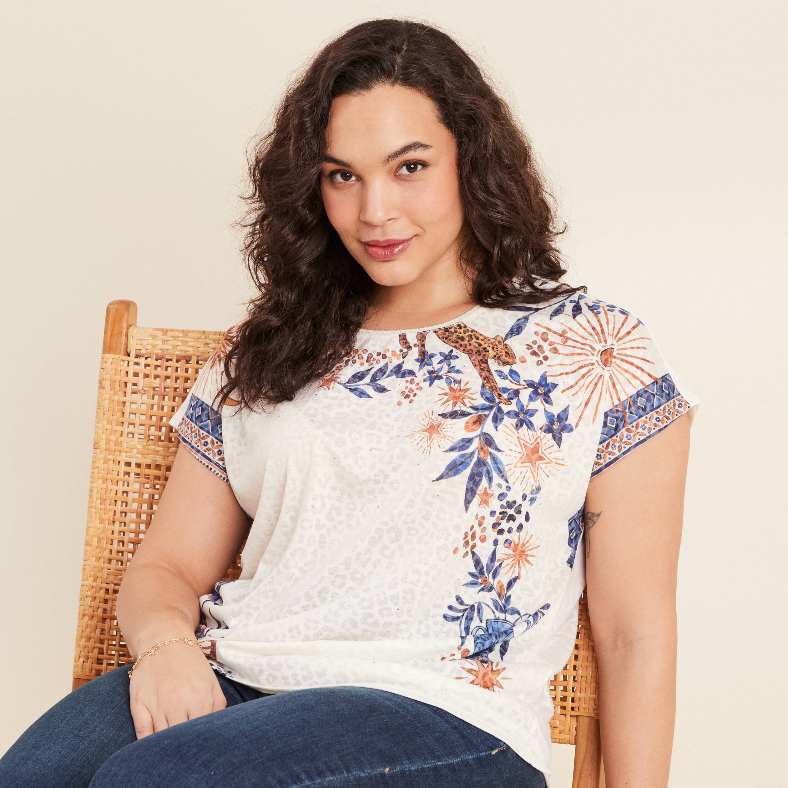 t shirt manches courtes ecru femme T-shirt manches courtes ecru femme