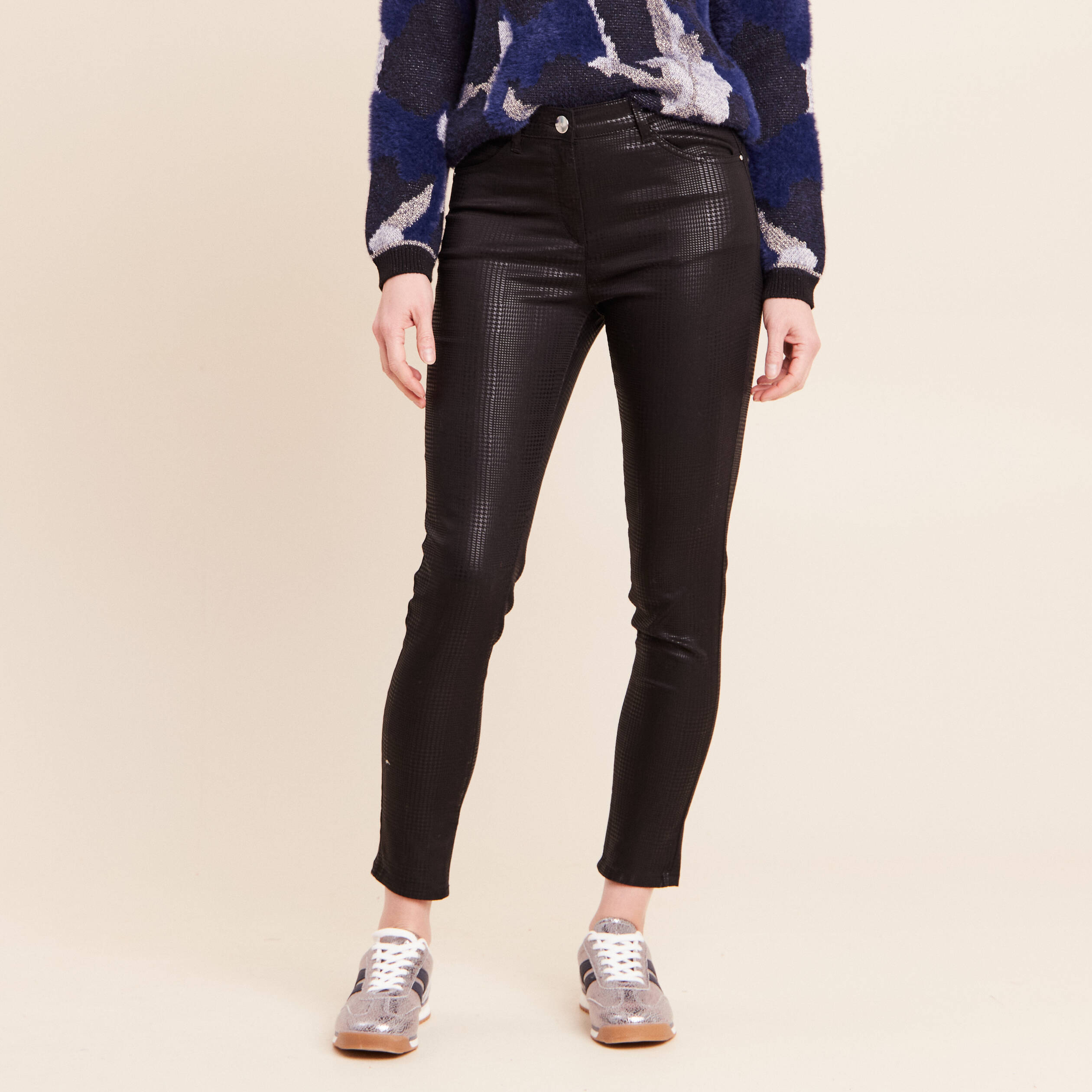 Pantalon magique Le L&eacute;ger enduit noir femme