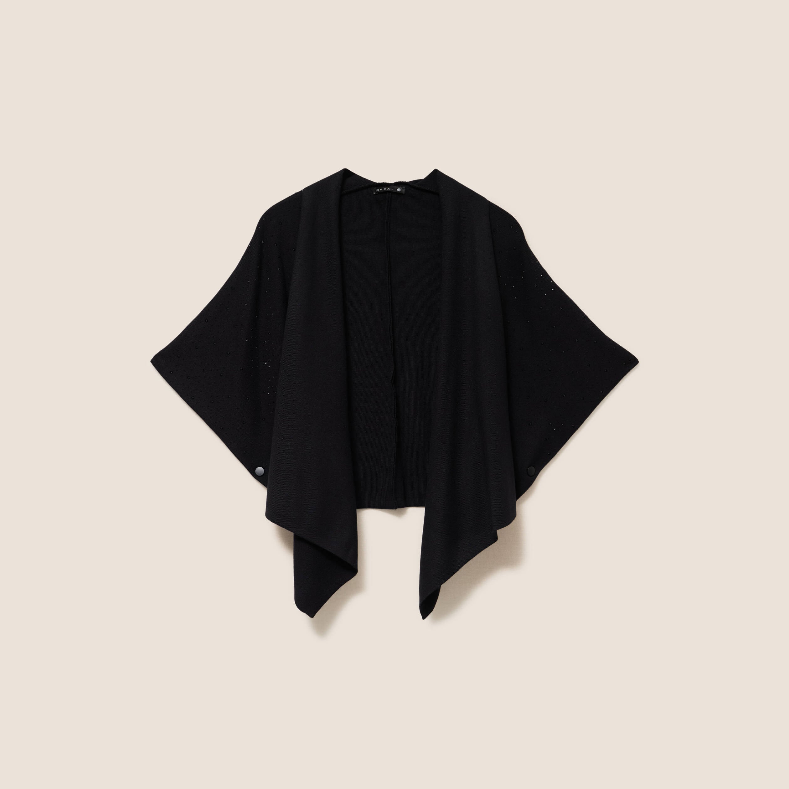 Poncho avec strass noir femme